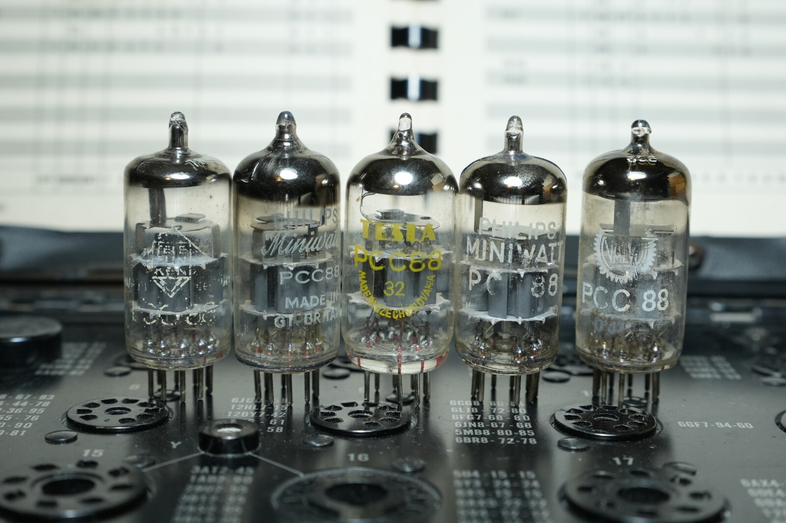 5 X PCC88 7DJ8 TUBES TESTED EQ TO ECC88 6DJ8