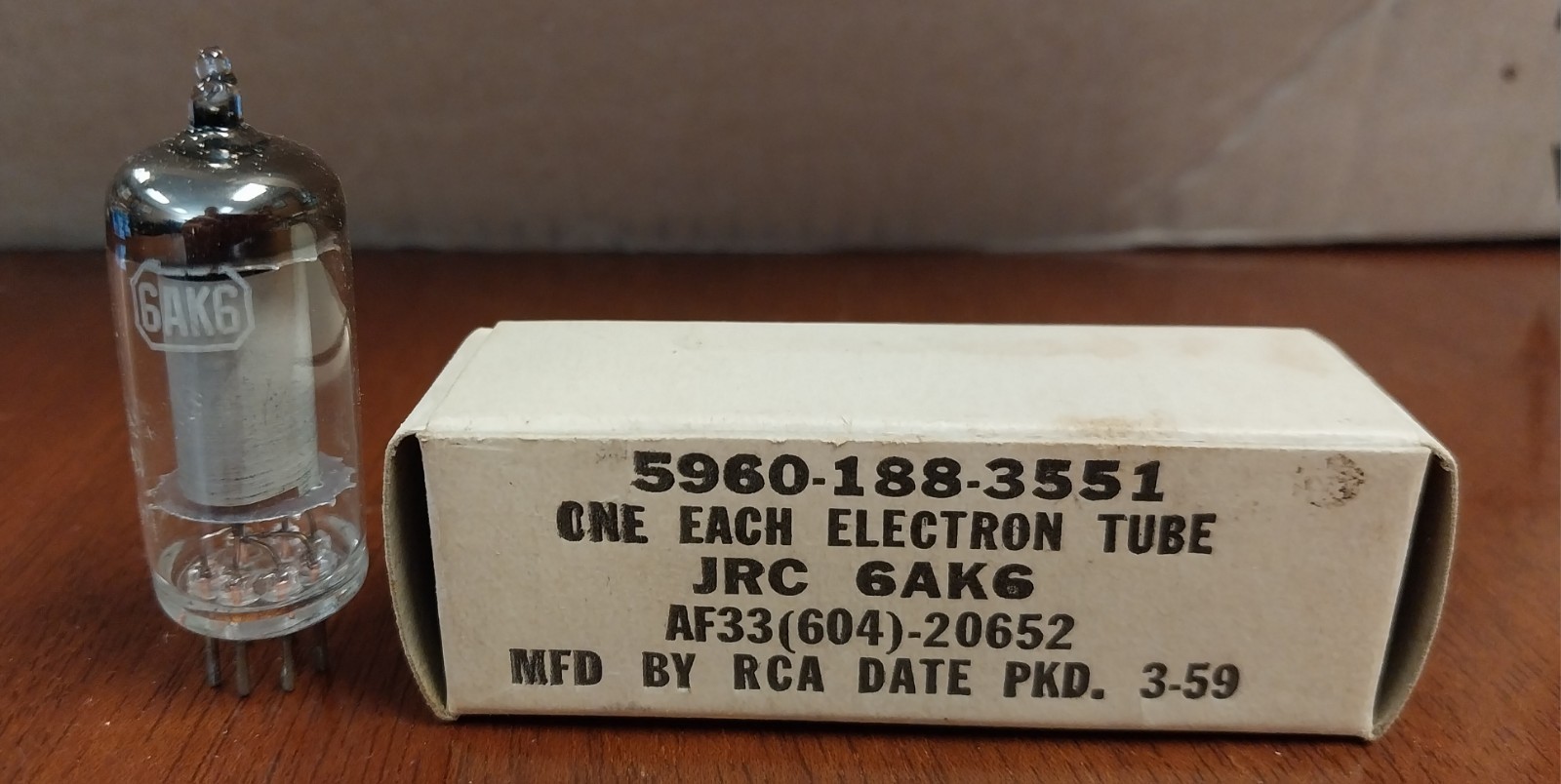 NOS RCA Electron Tube JRC 6AK6 Tested & Works
