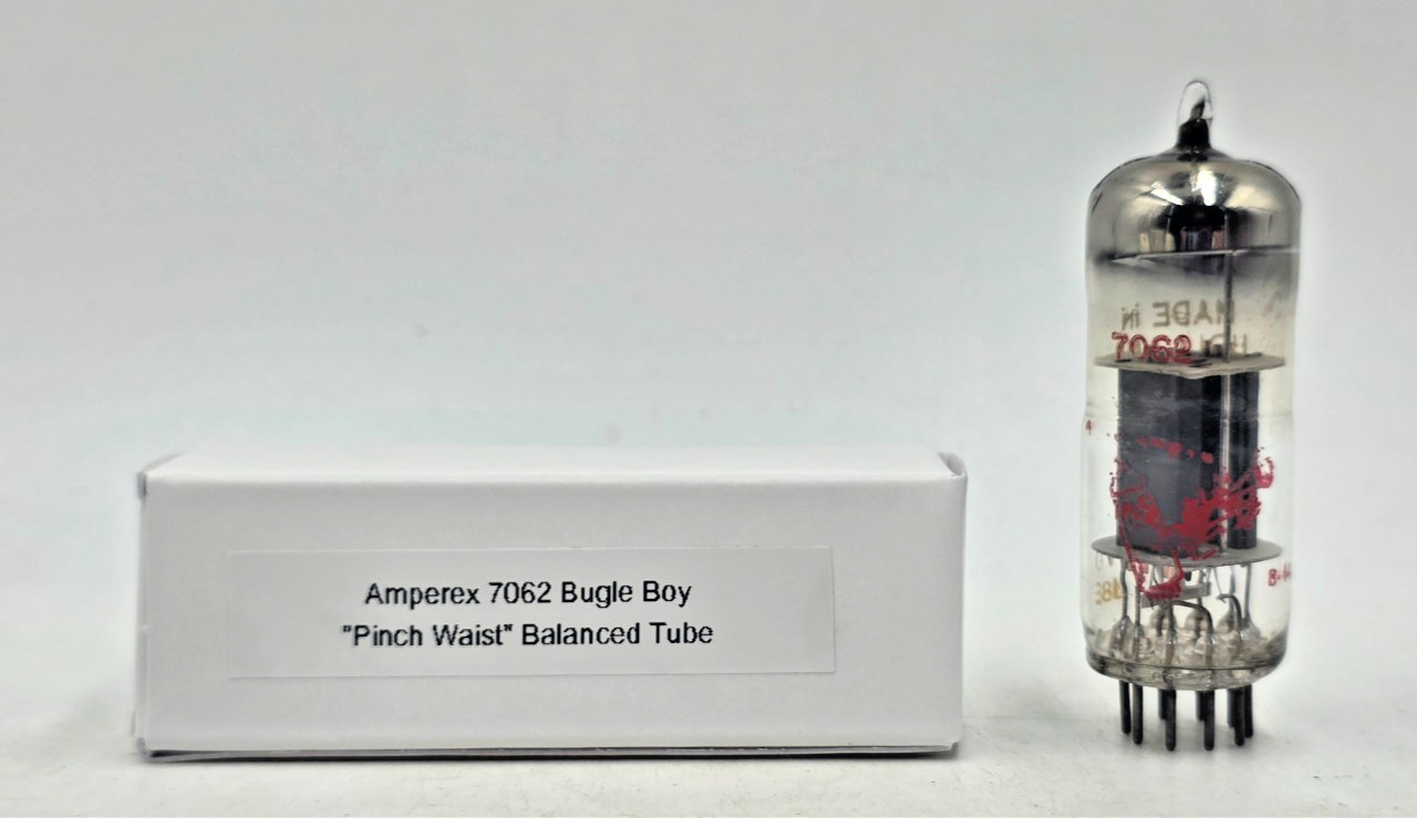 RARE Red Bugle Boy 7062 / 12AV7 / 5965 Pinched Waist Amperex Tube Balanced NEW