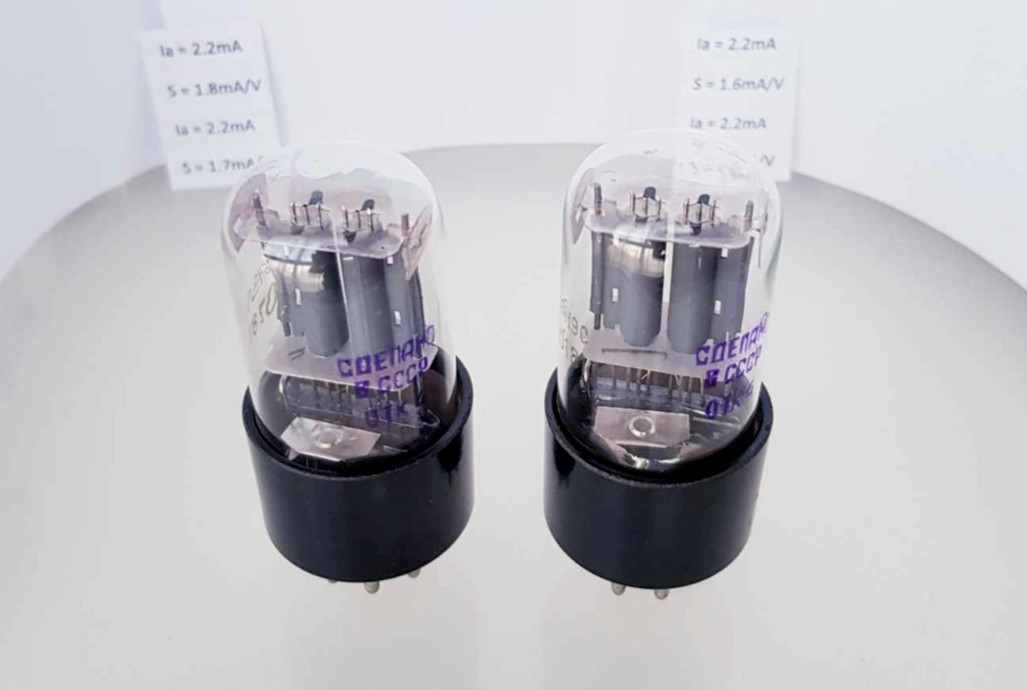 2 x 6N9S REFLECTOR MATCHED PAIR 1960y Military STRONG TUBES 6SL7 6Н9С NEW