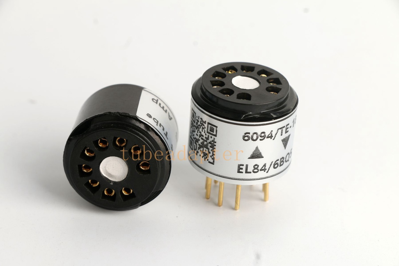 Pair 2pcs EL84 6BQ5(amp socket) to Bendix 6094 TE-18 tube converter adapter