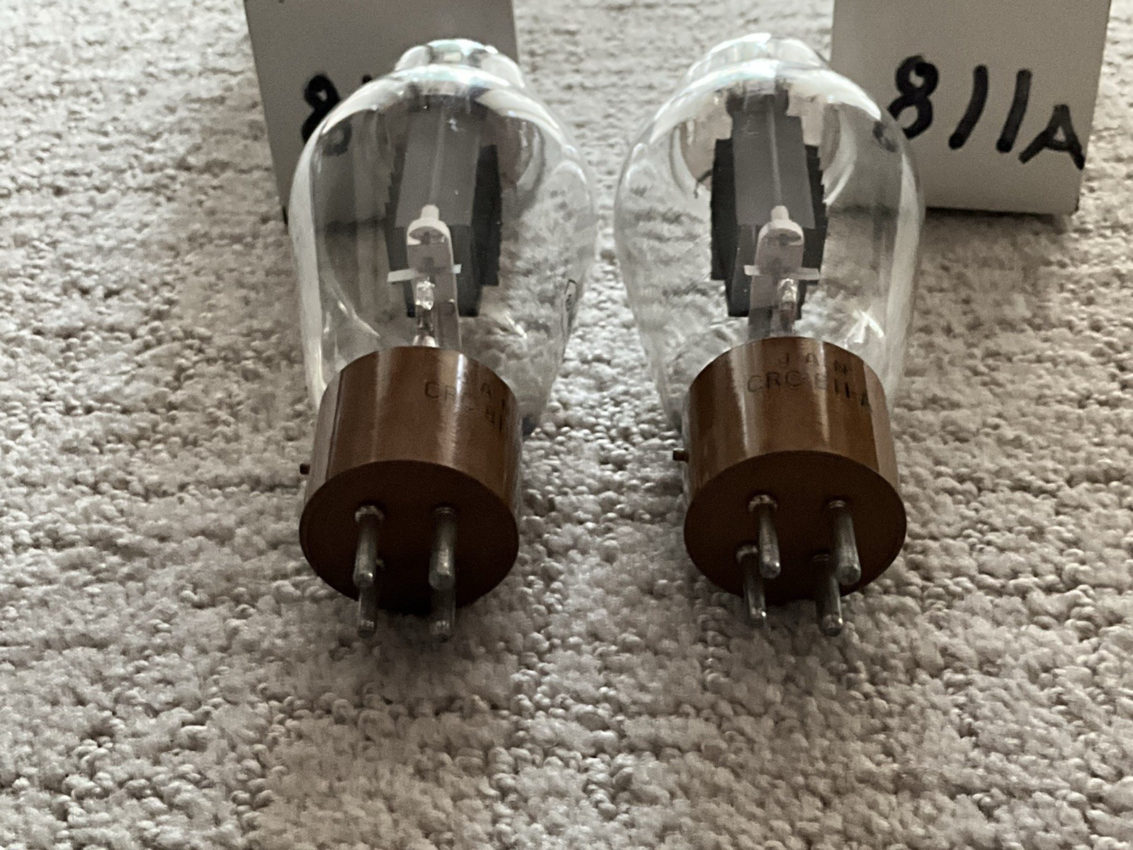 Two Cetron 811A Transmitting Vacuum Tubes Ham Radio RF Amplifier Untested