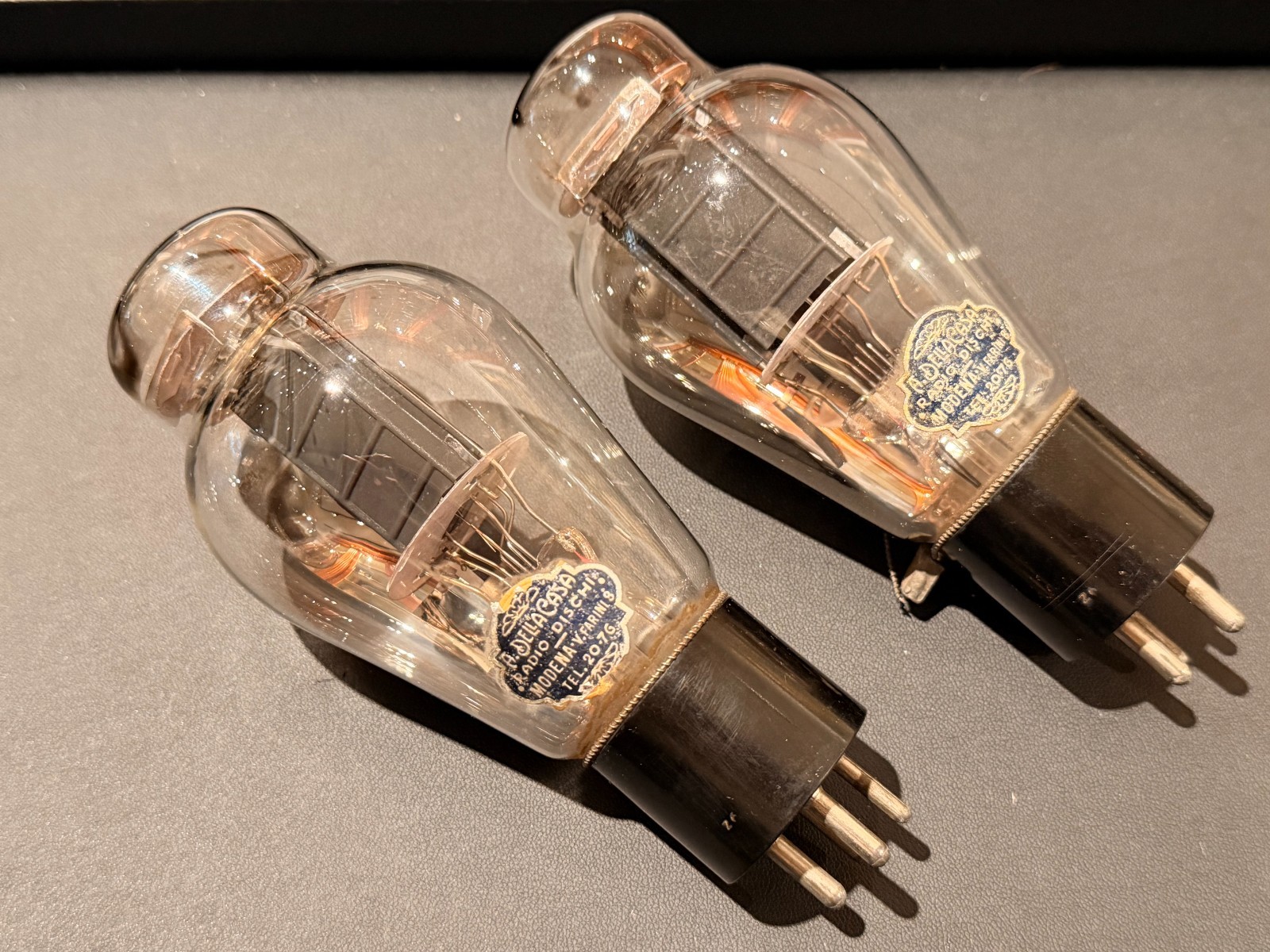 Pair Type 50 UX-250 DHT Power Triode Tubes Della Casa Modena Tested