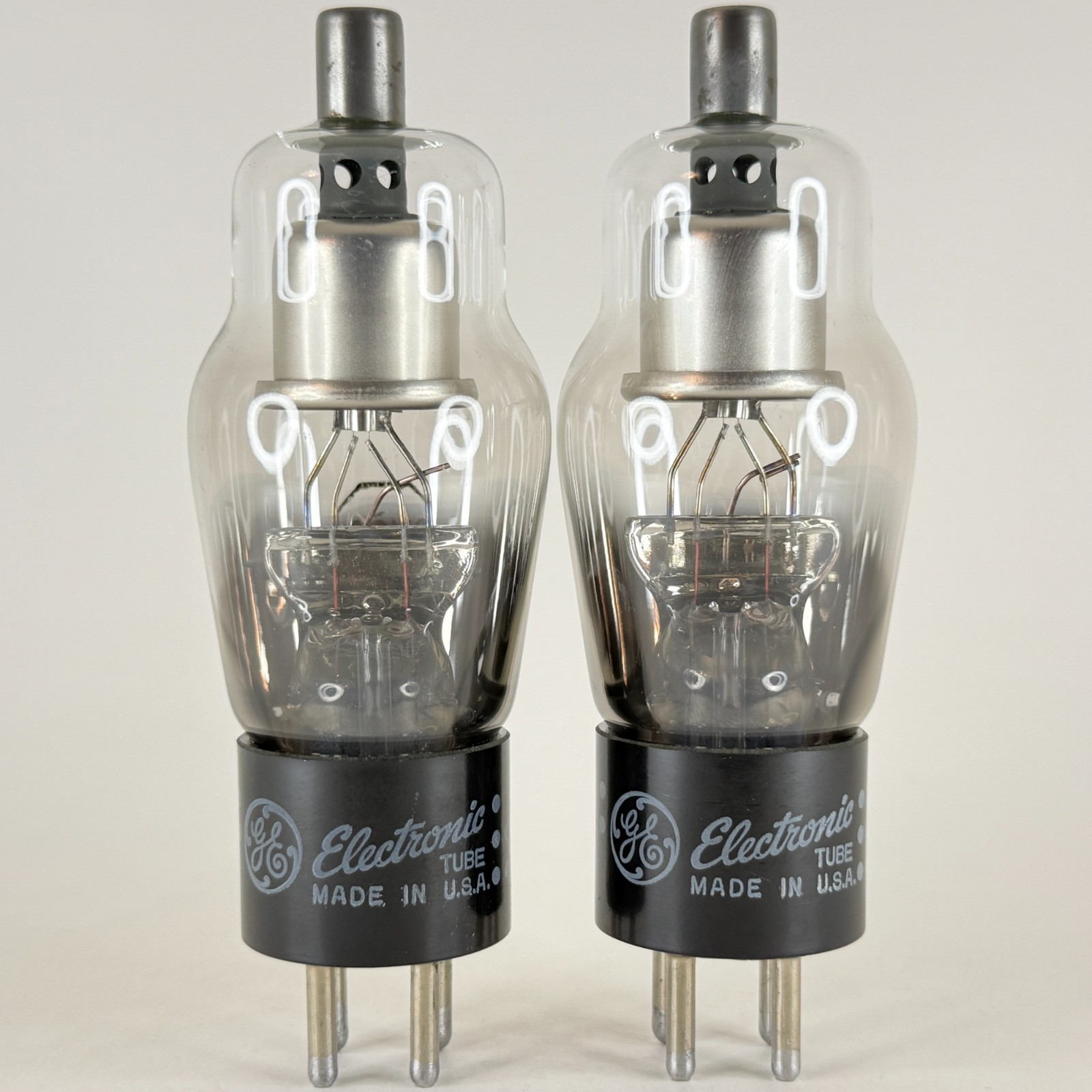 Tested Matched Pair GE 2X2A Tubes Codes 57-13 Half Wave High Vacuum Rectifiers