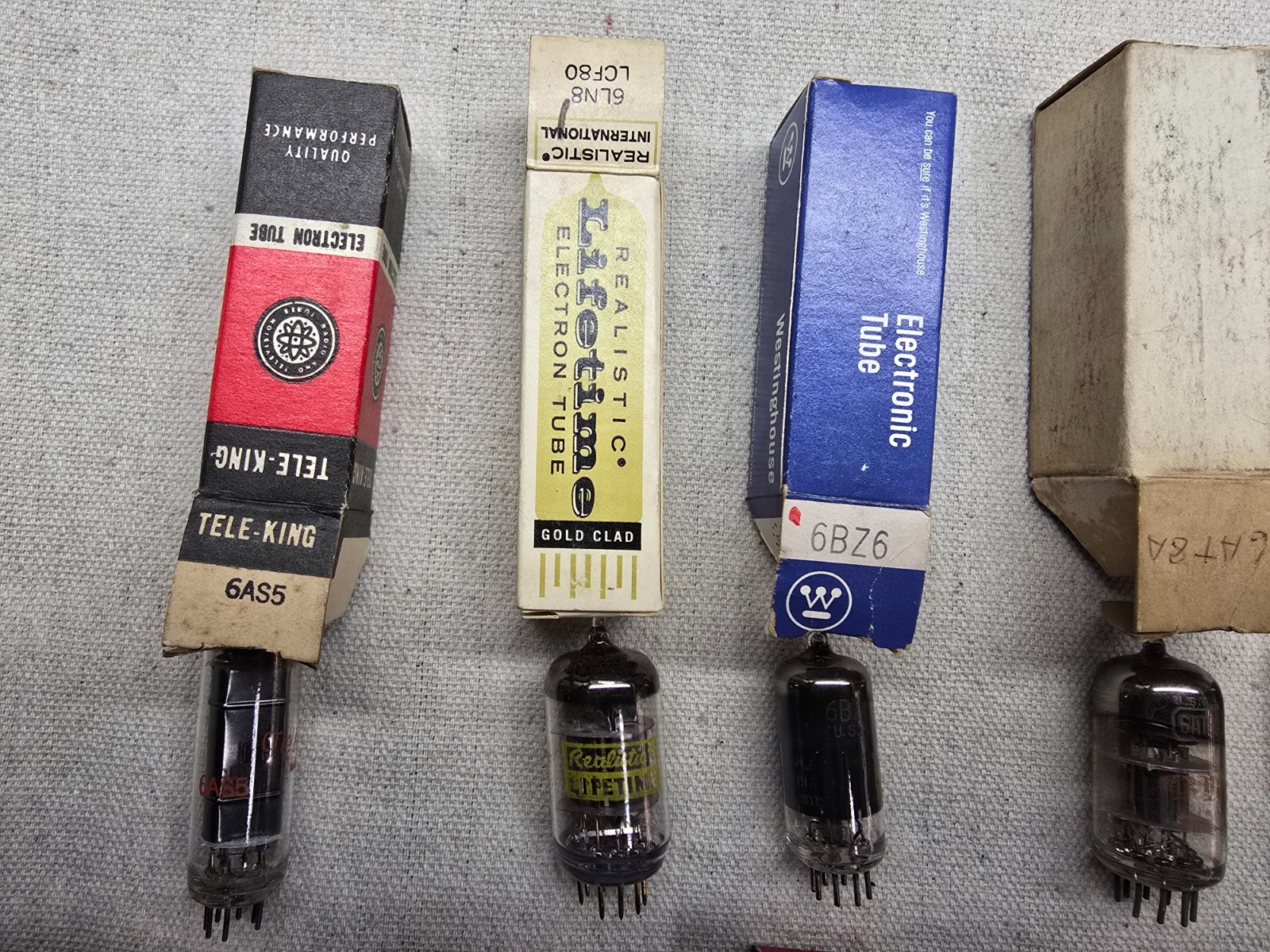 Lot of 13 Assorted Vacuum Tubes 2AF4A, 1X2B, 1R5, 6BZ6, 6AT8A, 6LN8, 12AU6, 6AS5