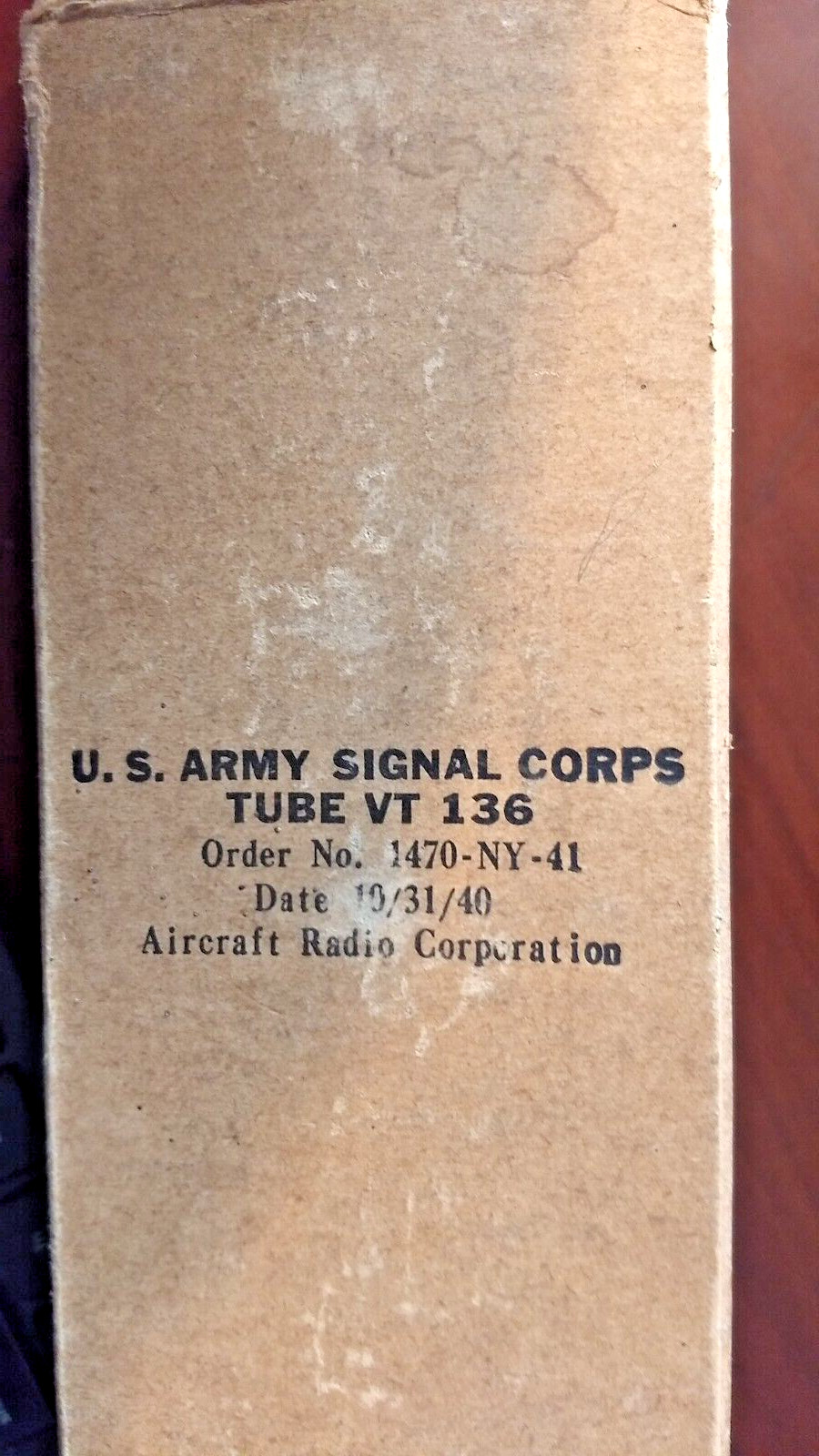 NOS in Box VT-136 (1625) Radio Vacuum Tube Tested strong 80/100 or better unused