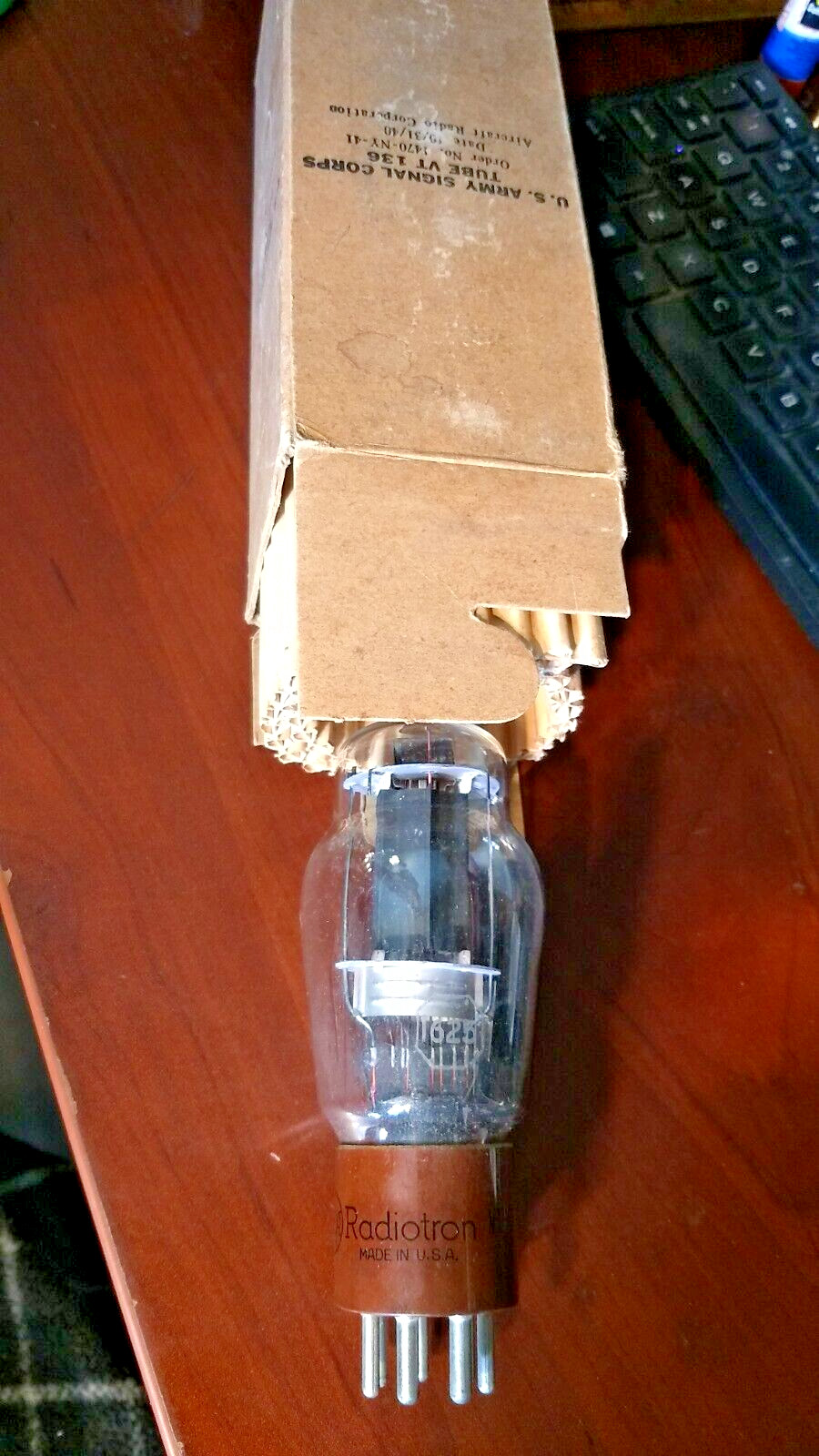 NOS in Box VT-136 (1625) Radio Vacuum Tube Tested strong 80/100 or better unused