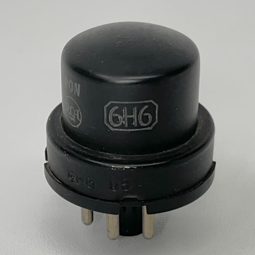 (1) Tested 1953 RCA 6H6 Tube Date Code 317 RCA 6H6 Twin Diode Black Metal Tube