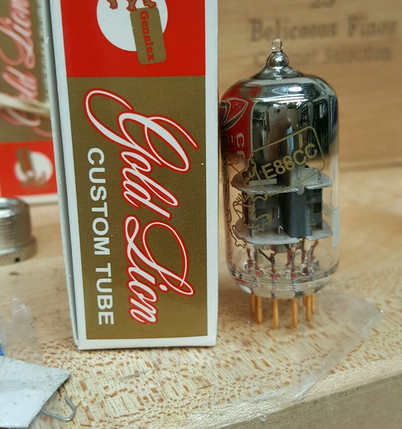 Genalex GOLD LION Gold Pin 6922 E88CC Super Platinum Matched Pair Tubes