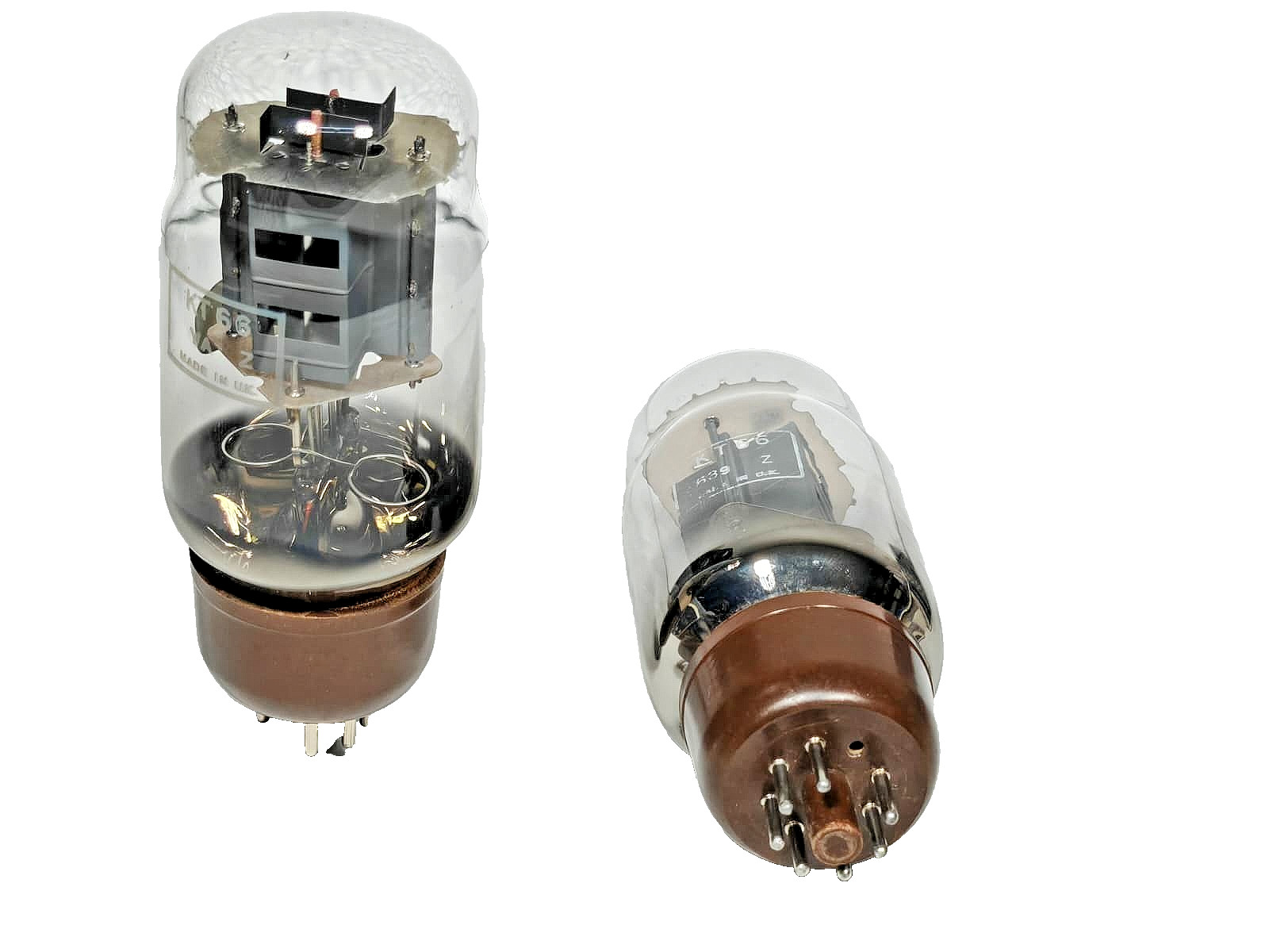 PAIR KT66 GEC BEAM -POWER TETRODE TUBE TESTED WITH ROETEST V10 BY CURVES NEW