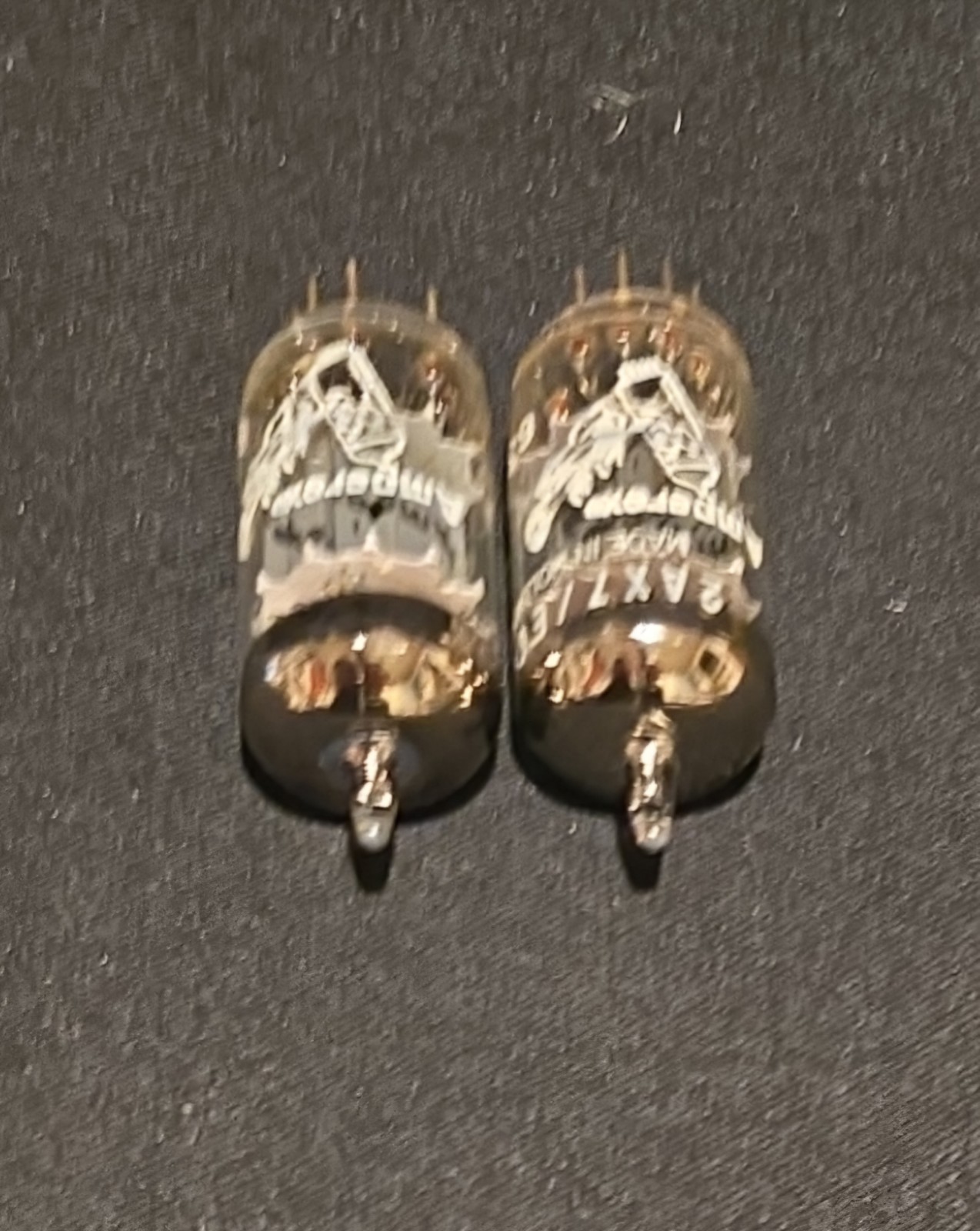 AMPEREX 12AX7 ECC83 BUGLE BOY 1963 HEERLEN HOLLAND PERFECT MATCHING SET NIB