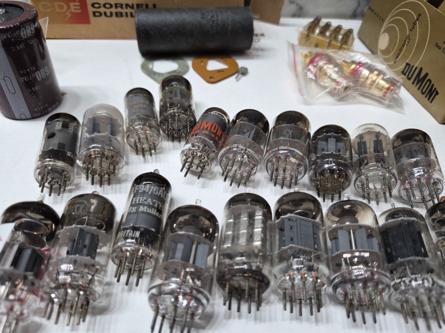 Electronic Vacuum Tube Untested Lot Of 30 Plus, PARTS only Untested Plus Extras