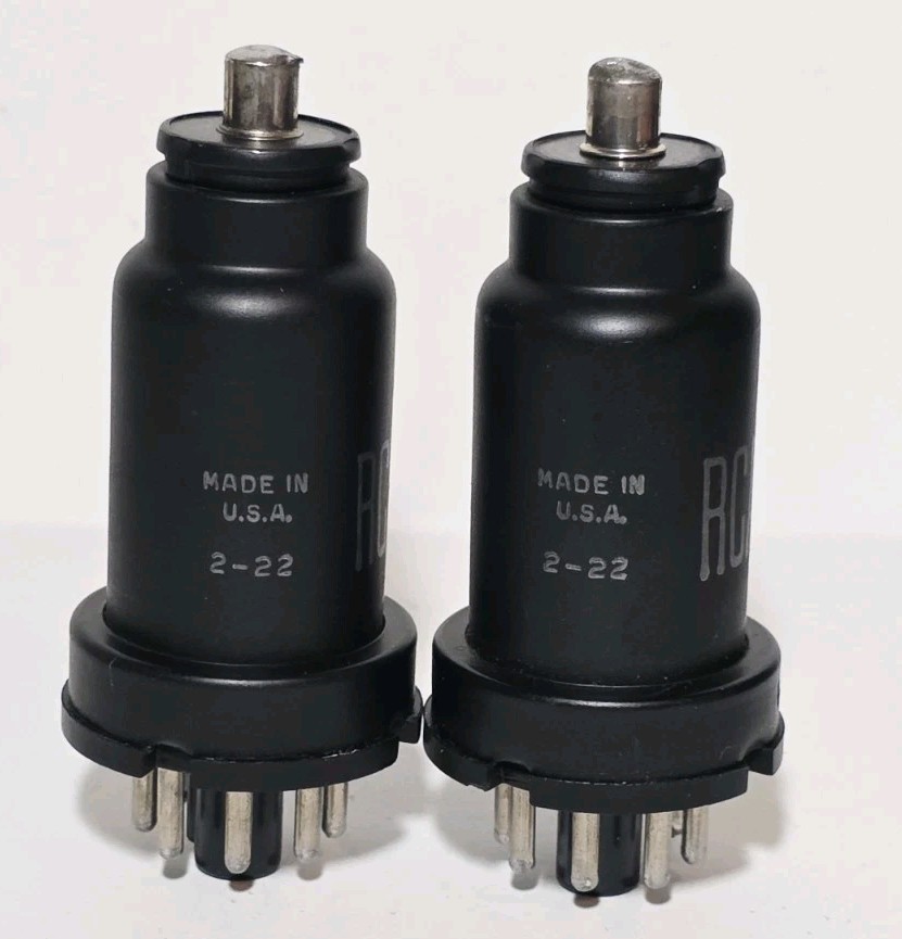 Date Matched Pair RCA 6F5 Metal Vacuum Tubes Tested NOS On Calibrated Hickok