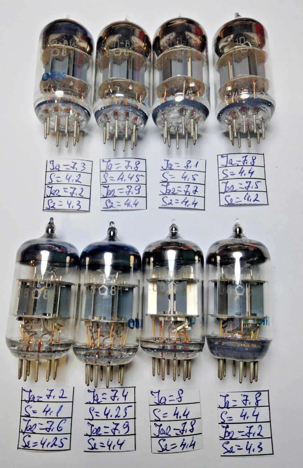 8 pcs NEW 6N1P-VI /6Н1П-ВИ / Matched 8 tubes Same Date 08. 1981