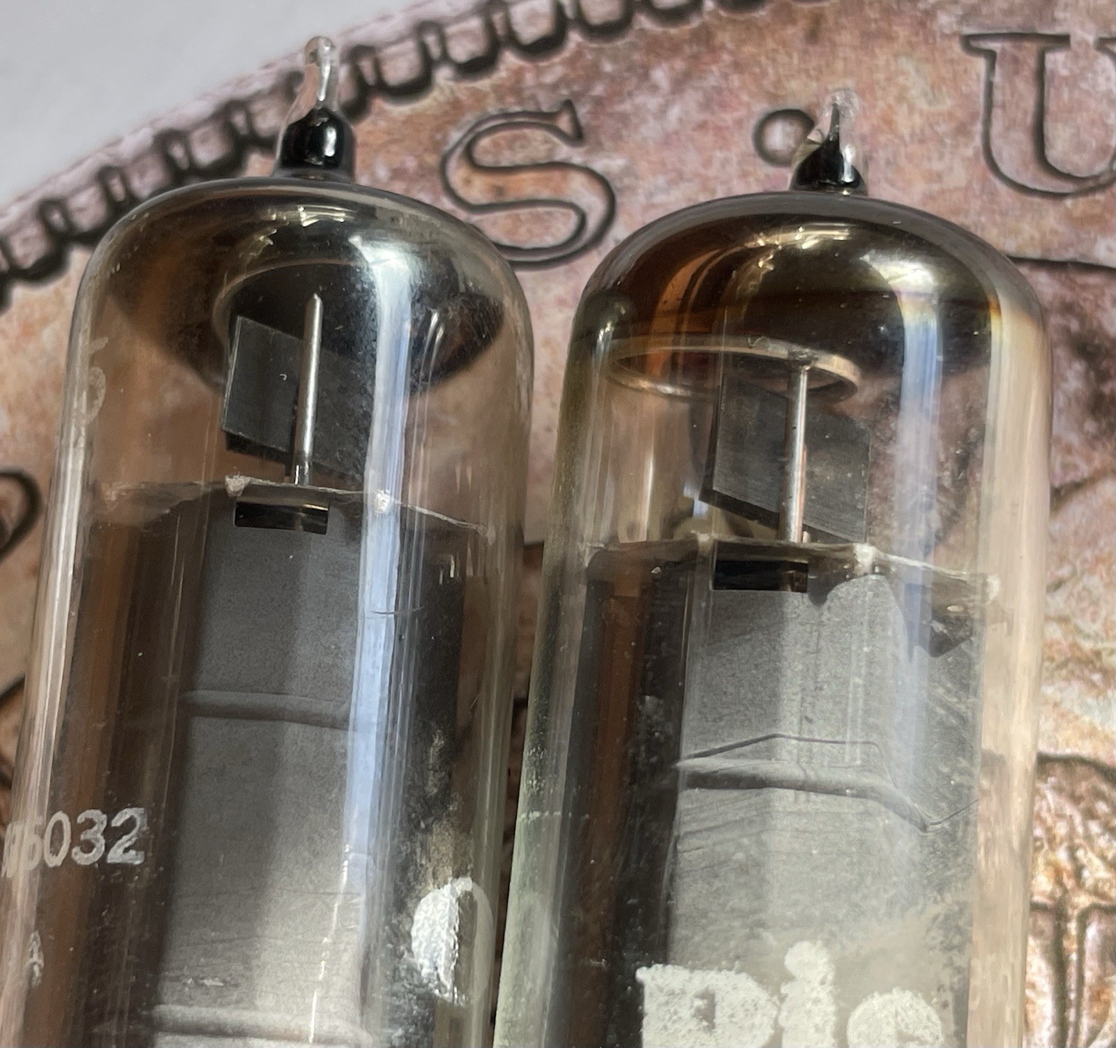 Sweet Pair (2) 1960 Sonotone Mullard England Power Tubes 6BQ5 / EL84
