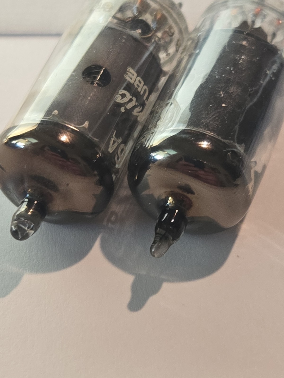 Pair of VINTAGE 6AU6A GE Vacuum Tubes. Tested!