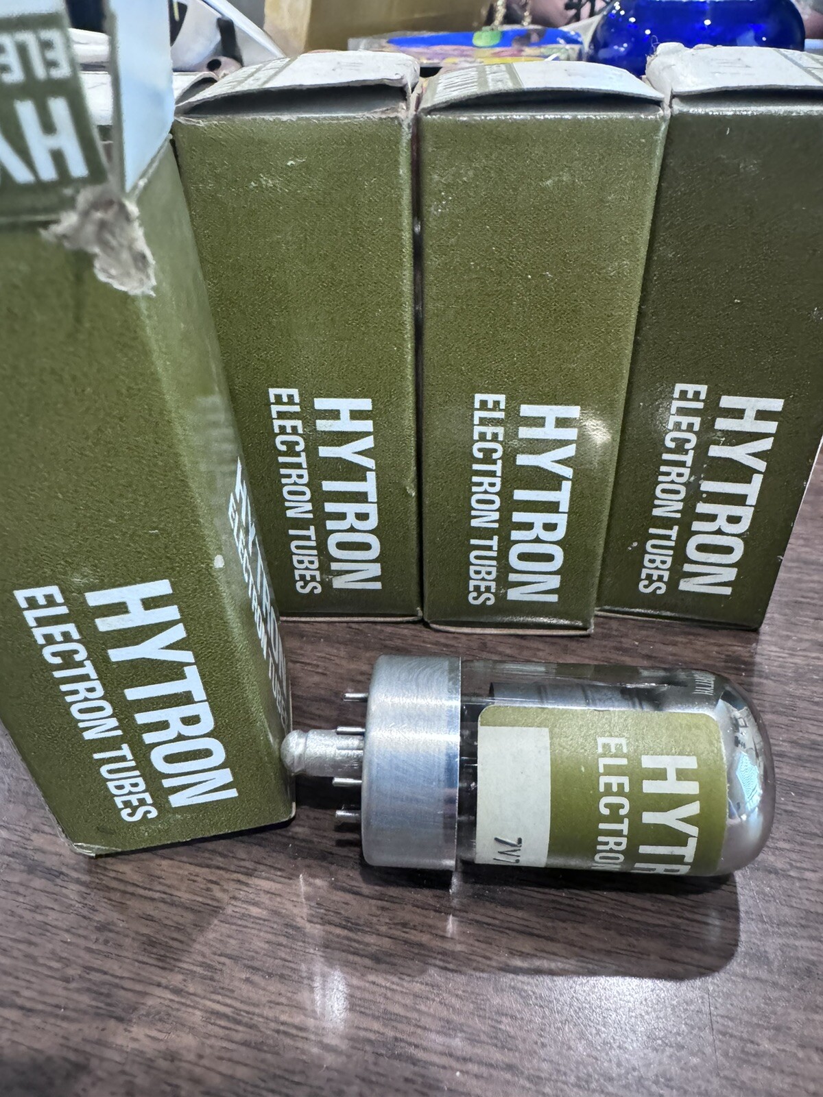5 NOS Hytron 7V7 Tubes 1950’s Power Pentodes for Vintage Radios