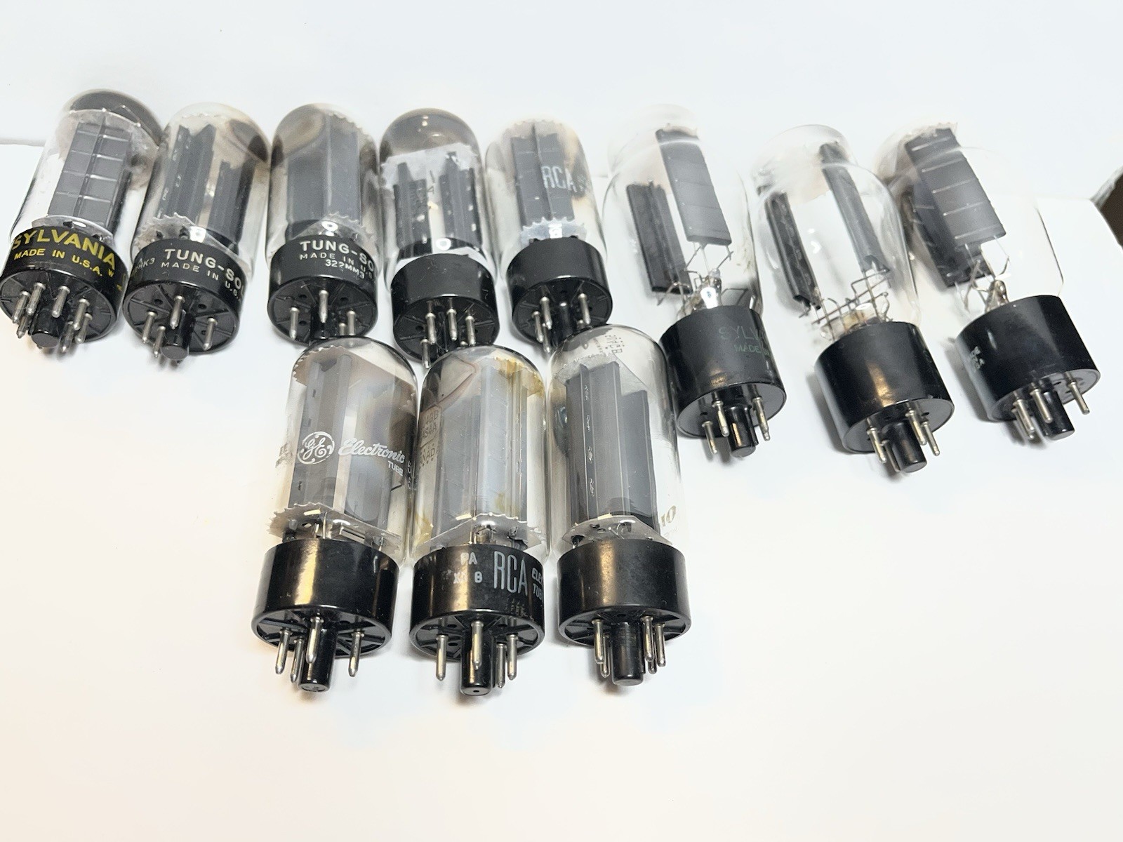 11 x 5u4g/5U4GB G.E./RCA/Tung-Sol-Sylvania More Tubes Untested