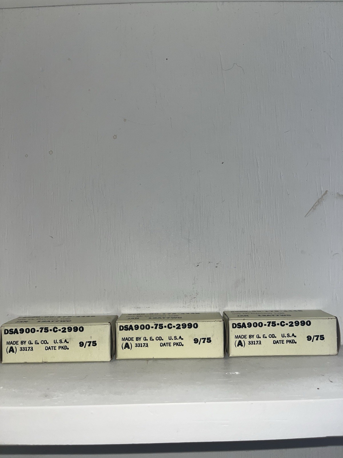 3 General Electric 12AT7WC Halo Getter Tubes TV7 Tested Strong