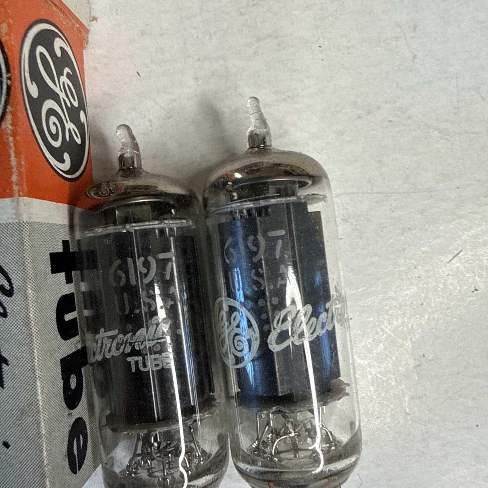 Lot Of 4: GE (2) & Tung-sol (2) 6197 / 6CL6 Vacuum Tubes NOS Tu6