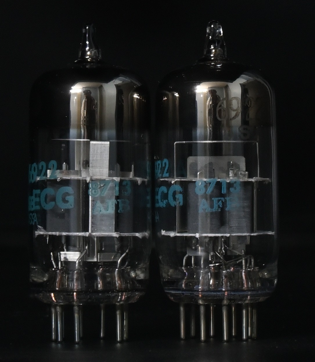 2x 1980’s Philips JAN 6922/E88CC Military Grade USA Made Amplitrex Tested Tube