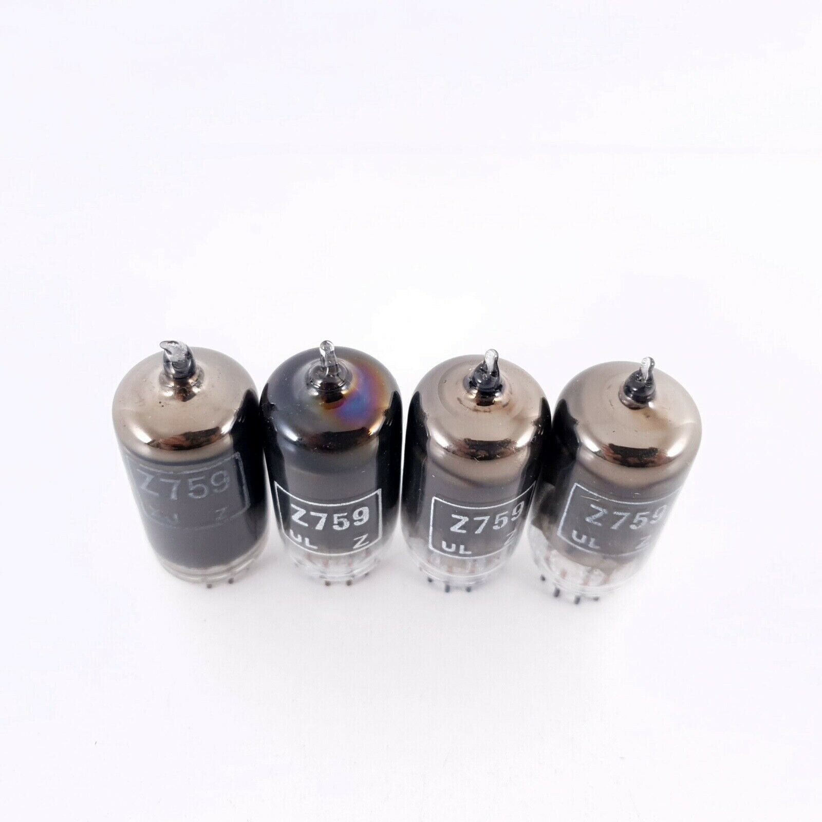 4 X Z759 / CV5060 GEC TUBE. 1960s PRODUCTION. SMOKED GLASS. AD ENA