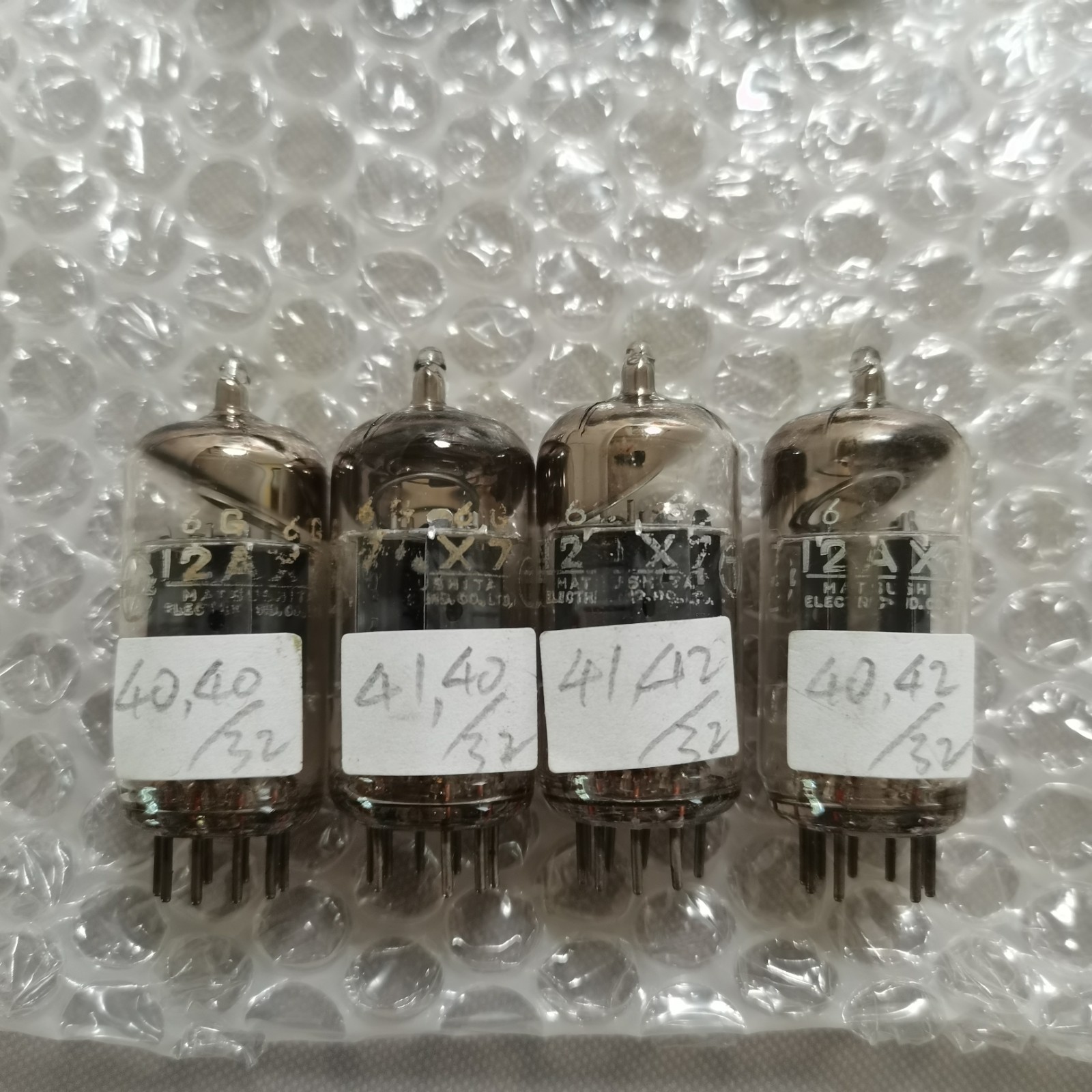 Matsushita 12AX7 preamp tubes tested strong 4 tubes