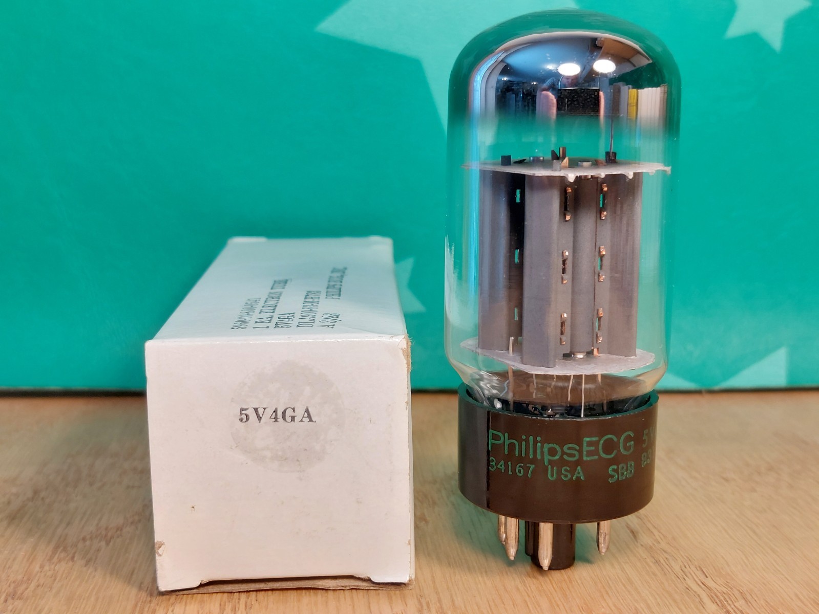 Single Sylvania 5AR4 GZ34 (5V4GA relabel) NOS NIB Vacuum Tube
