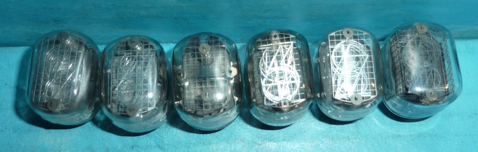 5 Burroughs/National 8422 5991 Nixie Tubes & 5992 +/- Bright & Functioning