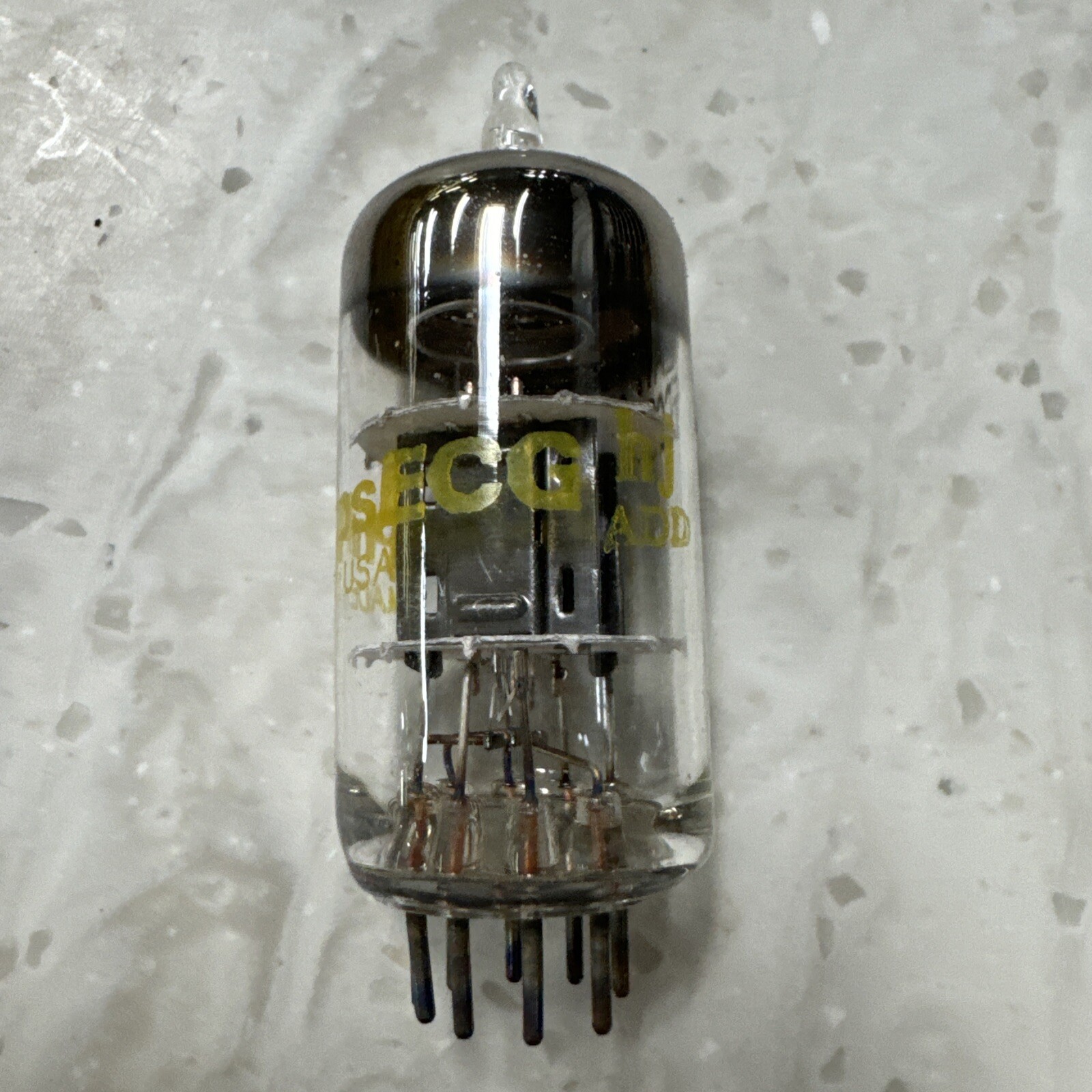 NOS NEW Philips ECG Sylvania 12AT7 ECC81 Black Plates Vacuum Tube 5400|6100