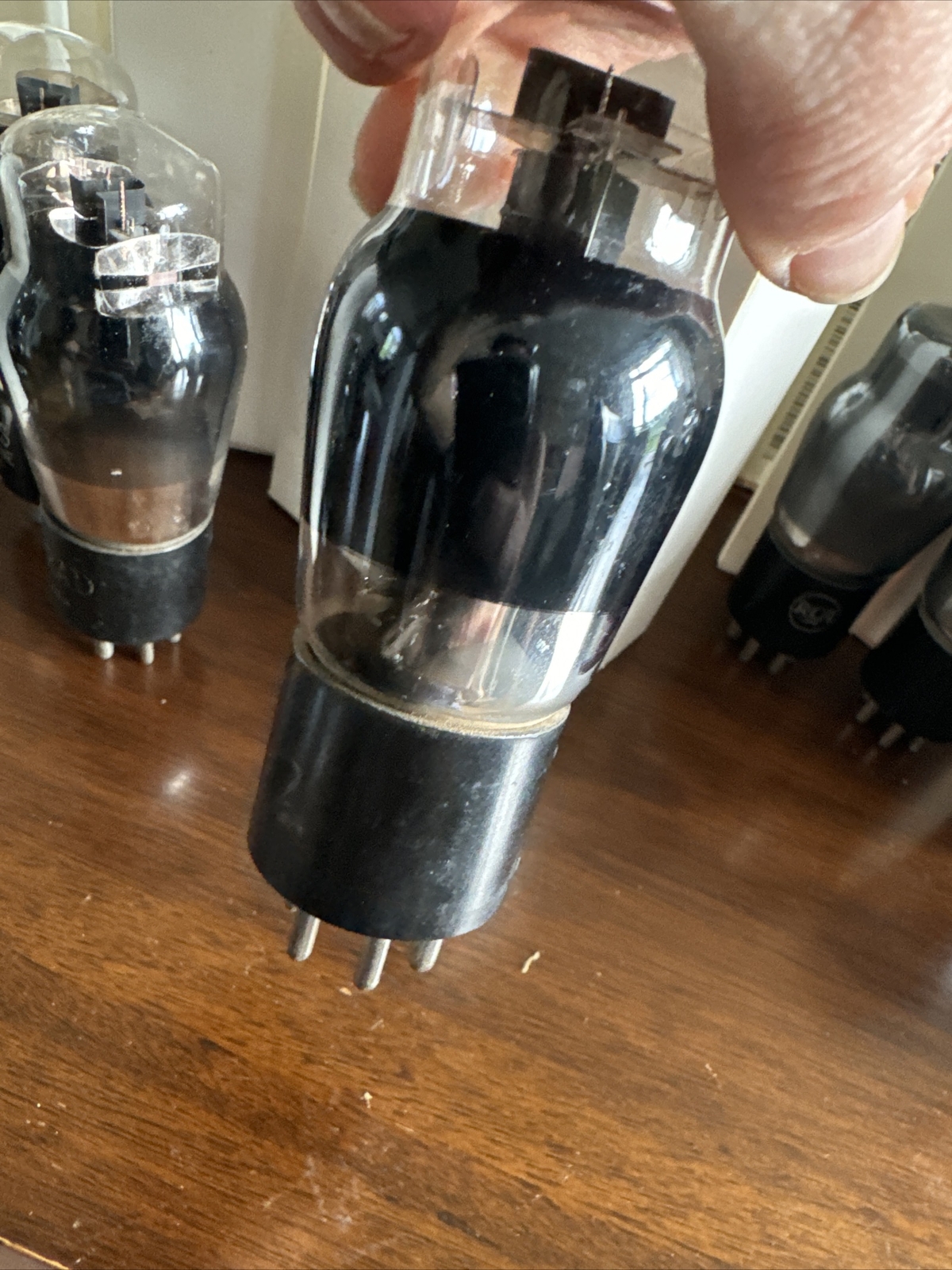 3 TYPE 42 NOS Power Tubes Super Airline Wards Kenrad BLACK CHROME ST bottles