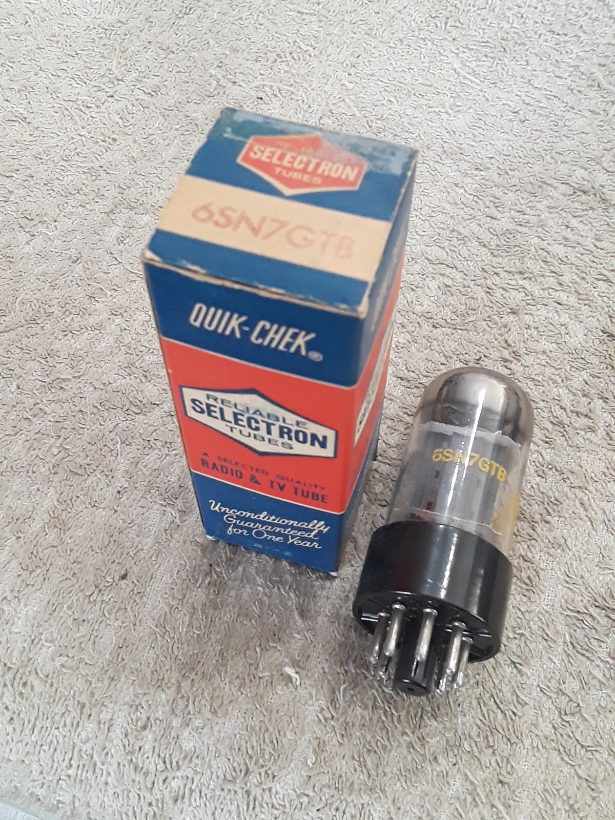 NOS Reliable Selectron 6SN7GTB Vacuum Tube
