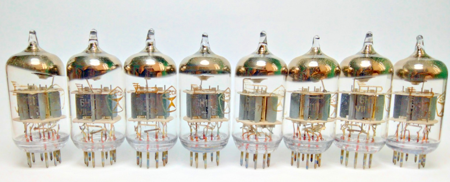8 pcs NEW 6N1P /6Н1П Voshod Tubes Same Date 07. 1978