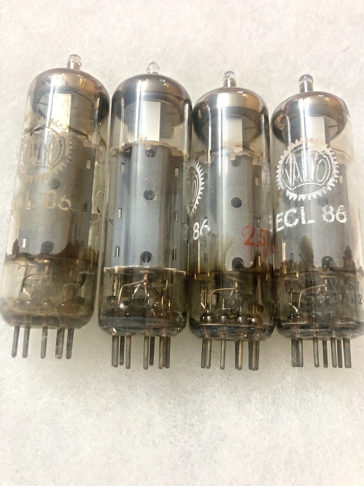 Valvo ECL86 6GW8 Excellent Testing Values Made In Germany Matched Quad