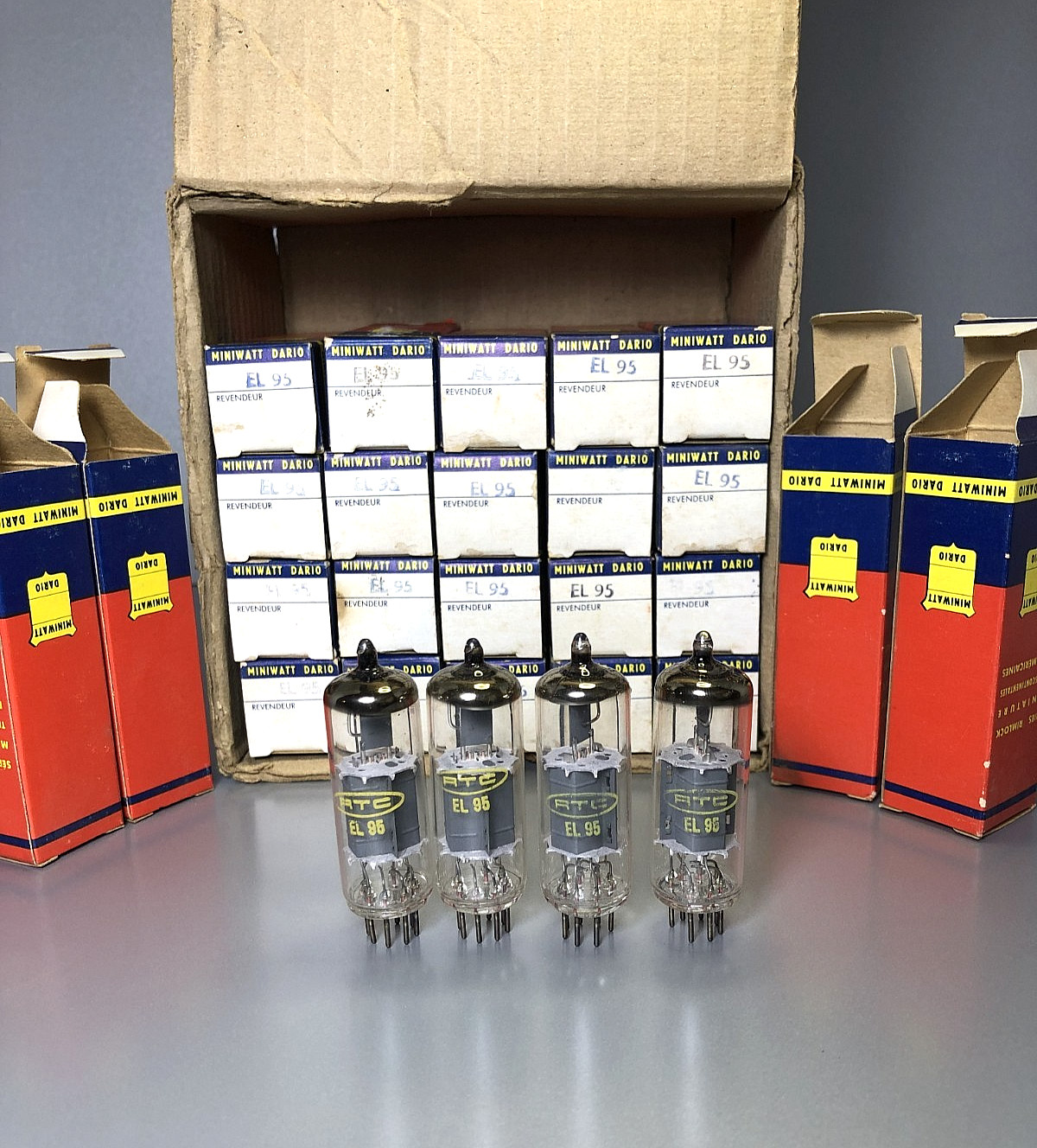 Matched Quad Miniwatt Dario EL95 (4pcs) Made in France 60s/70s – Tested – NOS