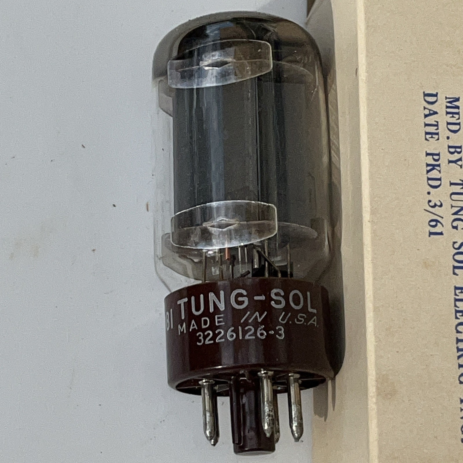 6L6WGB PAIR 5881 JAN SYLVANIA AUDIO POWER TUBES NOS NIB Date 3/61 Untested