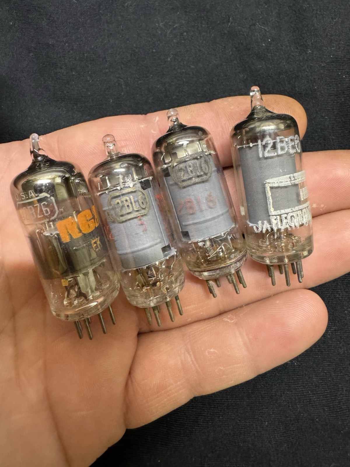 Four RCA 12bz6, 12be6, And 12bl6 Vintage Nos Tubes