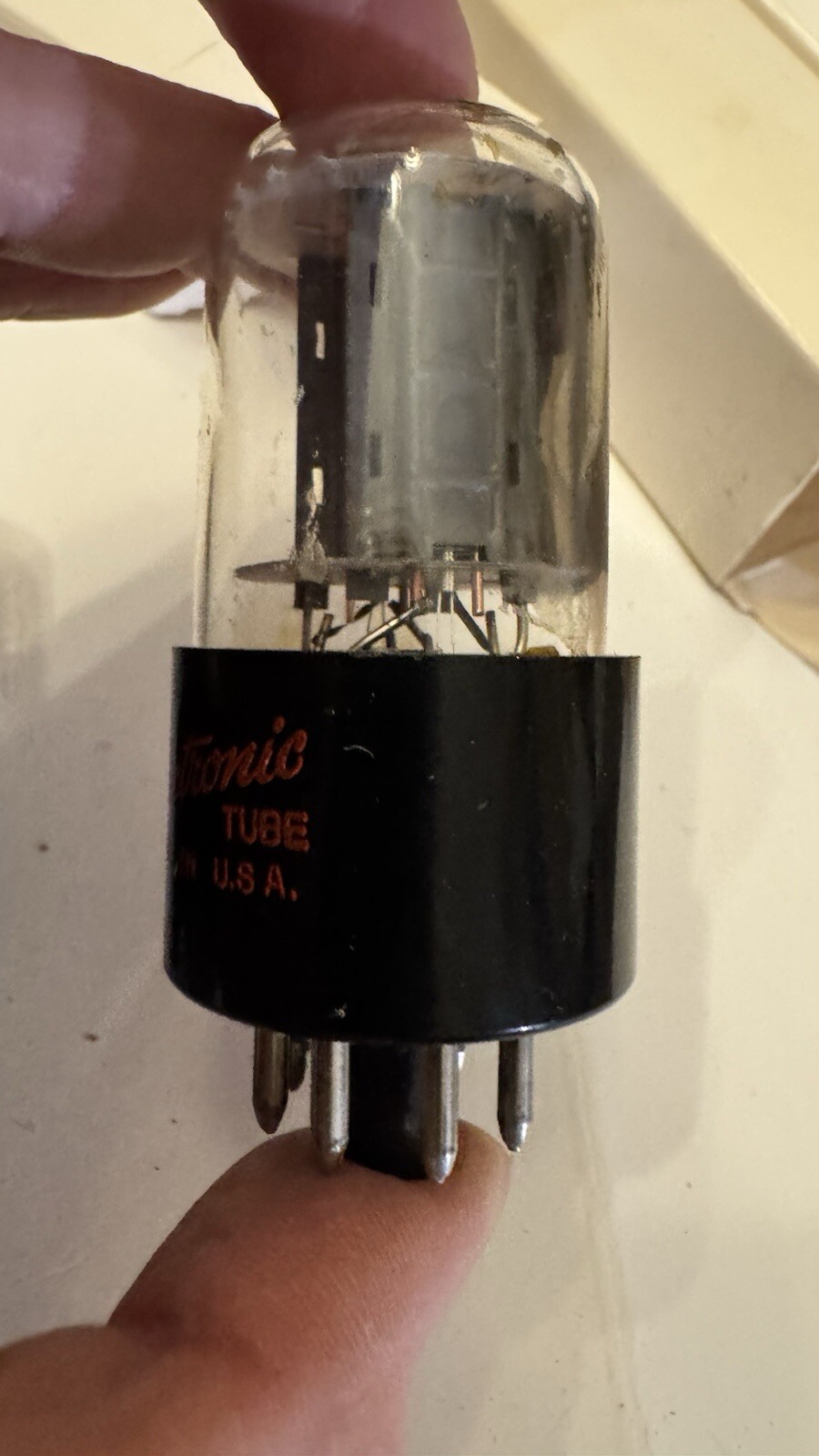 Matched Pair 60s 6SN7GTB 6sn7 Audio Tubes Black Plates Side D Getters