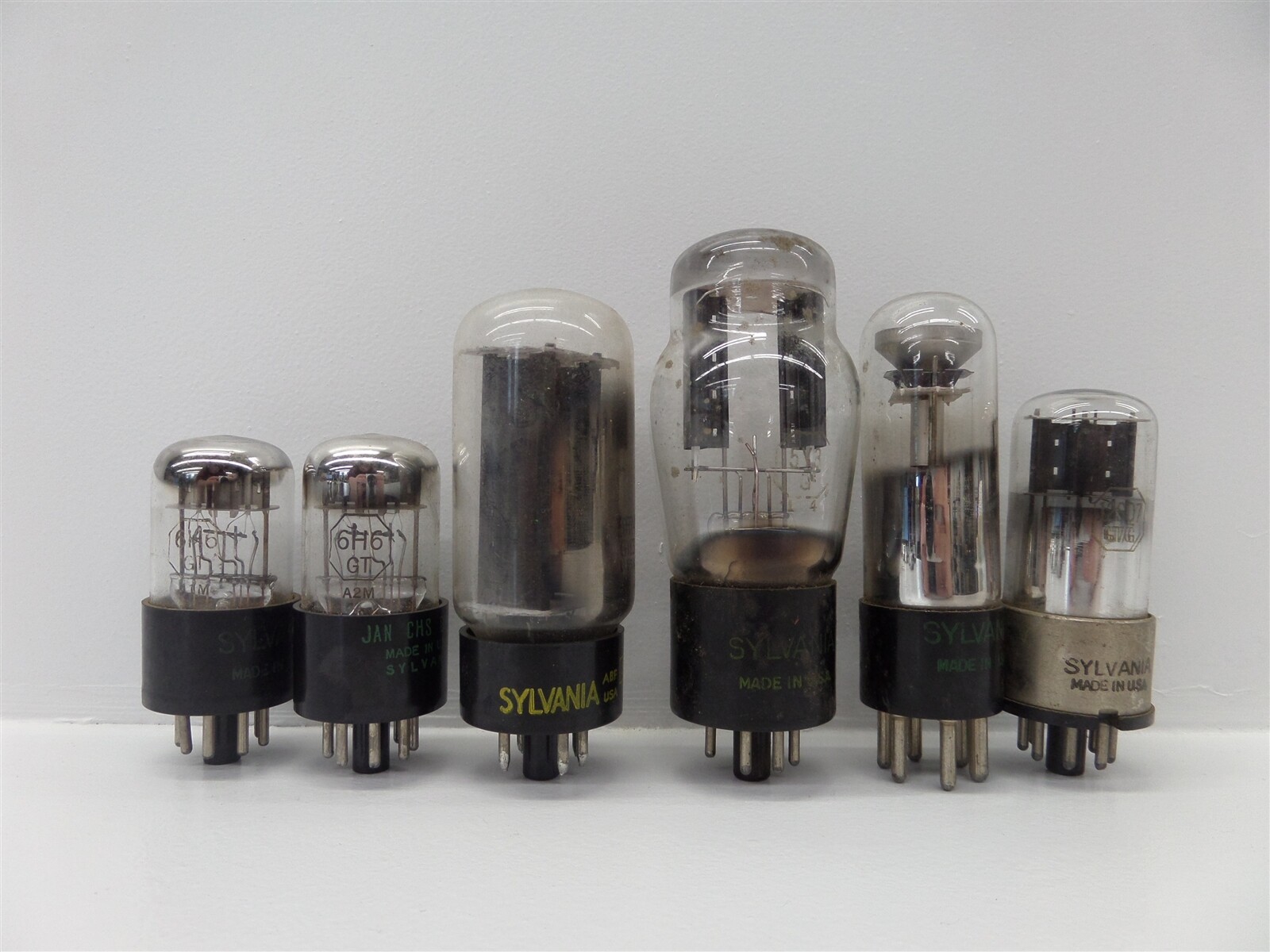 Mixed Lot Of 51 Sylvania 6V6GT 12AX7 6E5 Electron Tubes