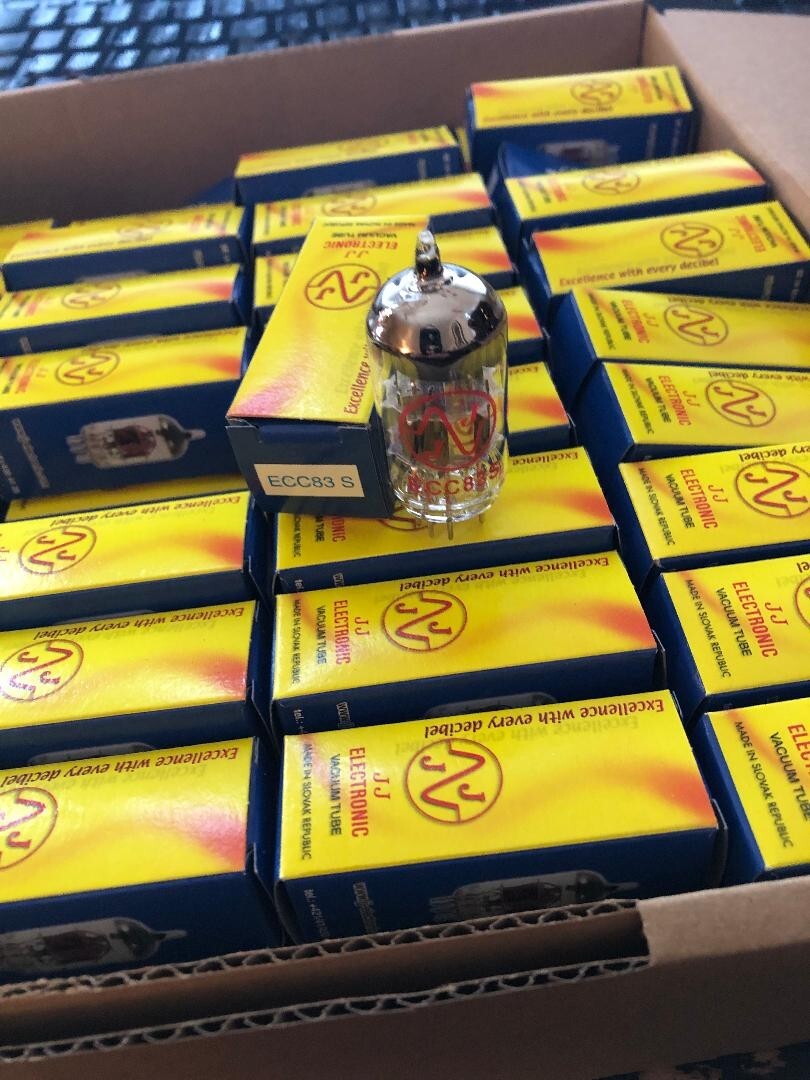 vacuum tube set: (3) new JJ 12AX7, (1) JJ EL84/6BQ5, on 5Y3/5U4/5AR4-ss