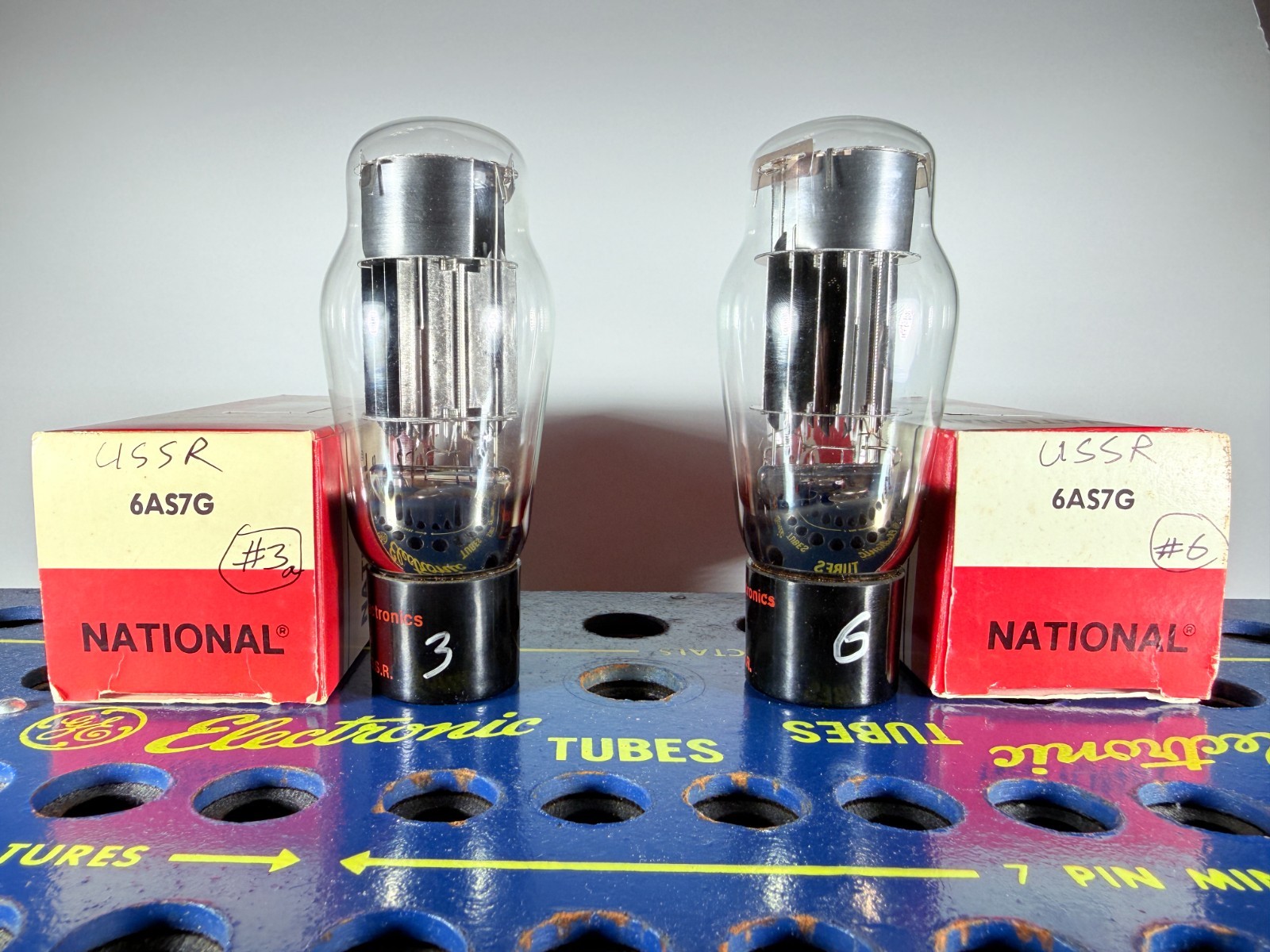 Pair Svetlana 6AS7G NOS NIB Label National Tested Like NOS Tube