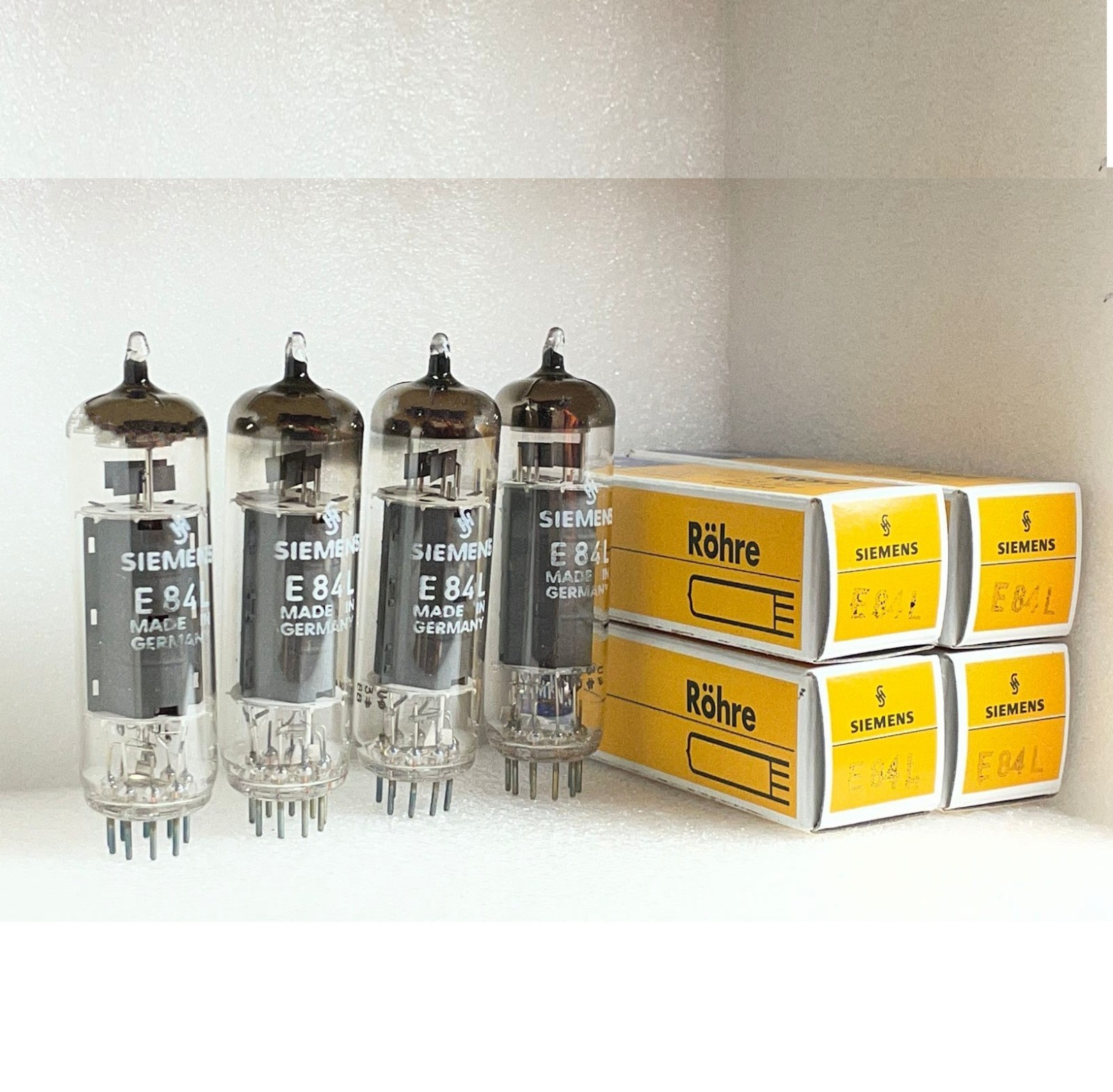 4 x NOS tubes Siemens Halske matched quad E84L 7320 = EL84 6BQ5