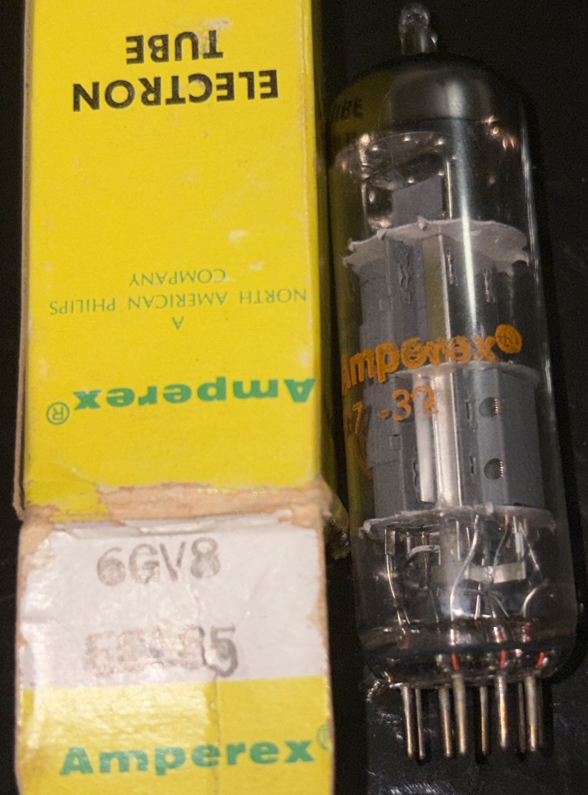 6GV8/ECL85 VERY RARE BRAZIL FACTORY Amperex IBRAPE Sao Paulo Tube Triode Pentode
