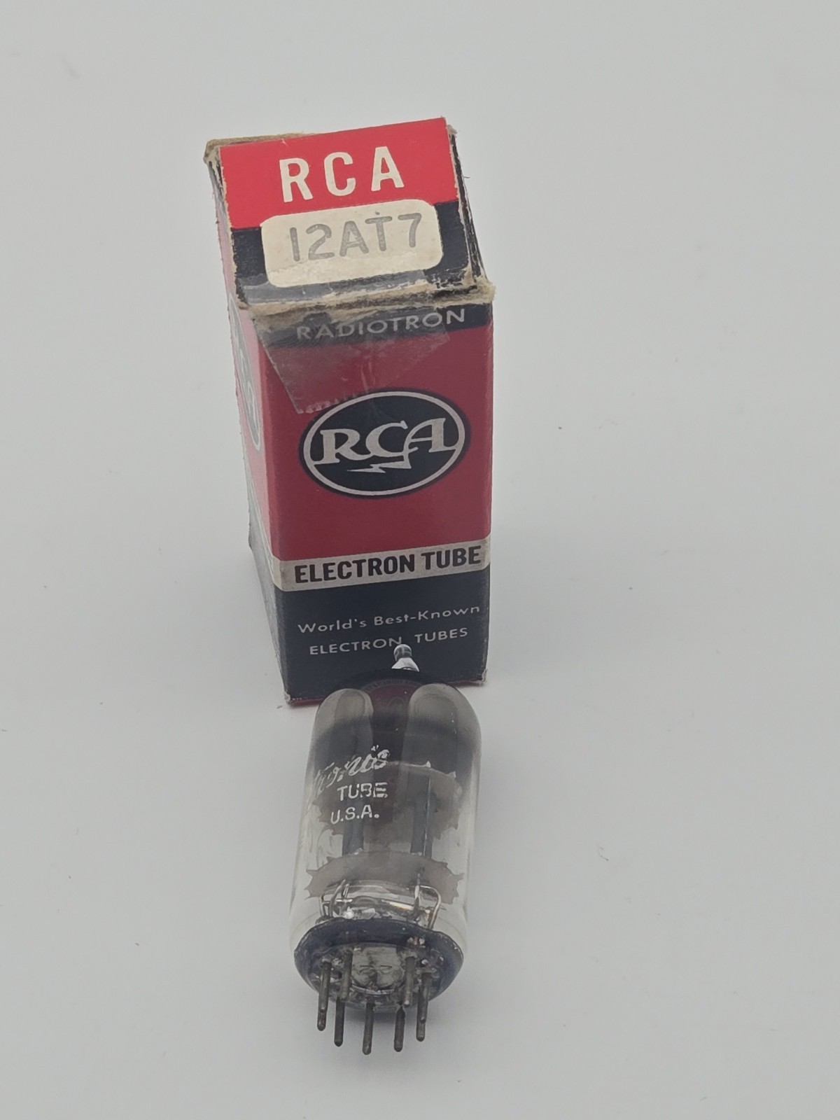 RCA 12AT7 Vacuum Black Plate Balanced Tube