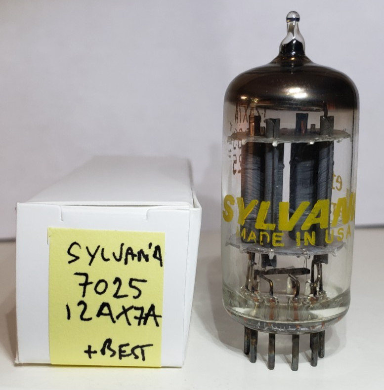 1 x Platinum Balanced Sylvania 7025 12AX7A Tube w/ Amplitrex & TV-7 Best Results