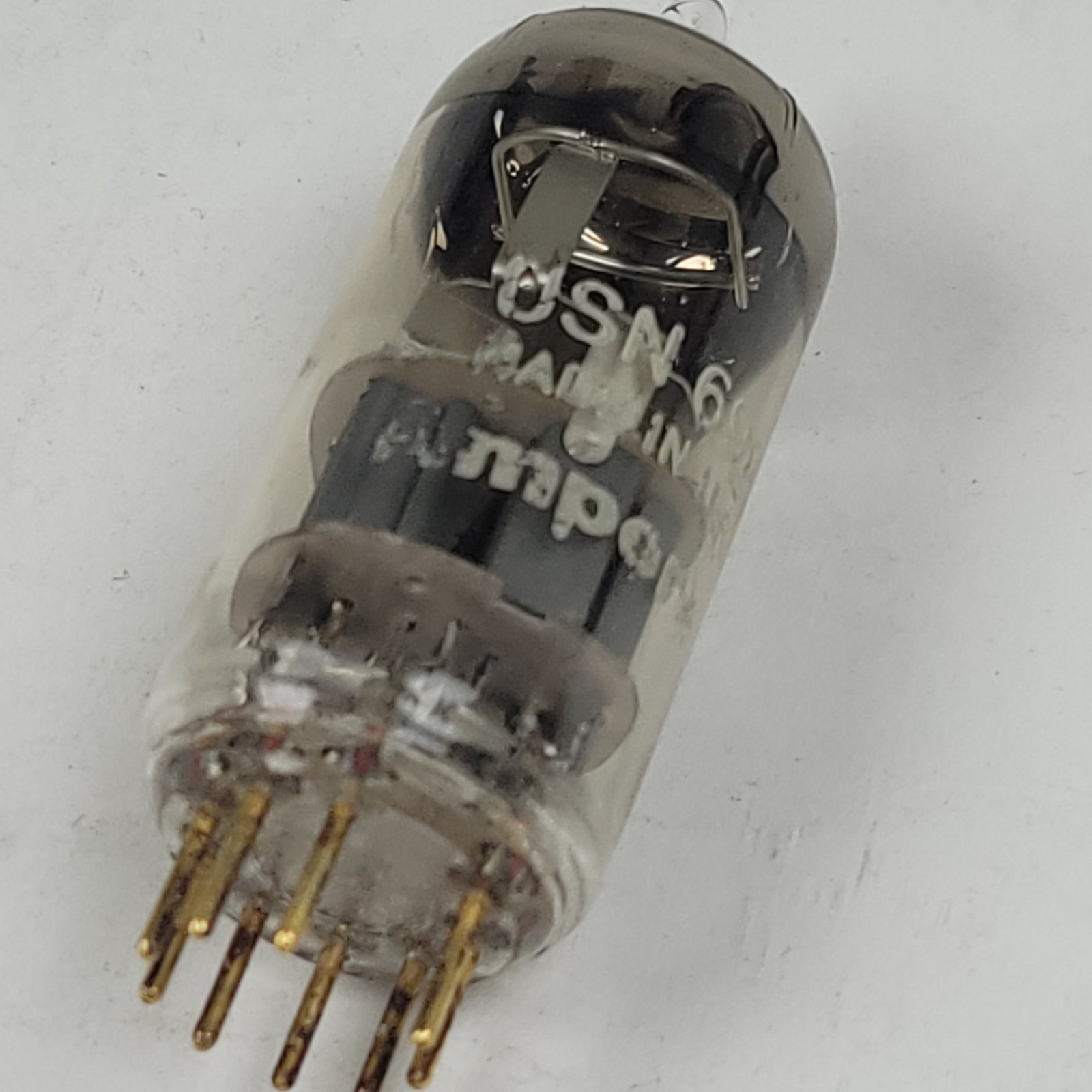 Rare Amperex USN 6922 Gold Pin D Getter Grail Tube USA Tested Balanced