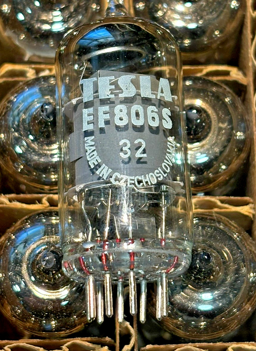 2x New TESLA ECC806S/EF86/6267 tube, matching batch number