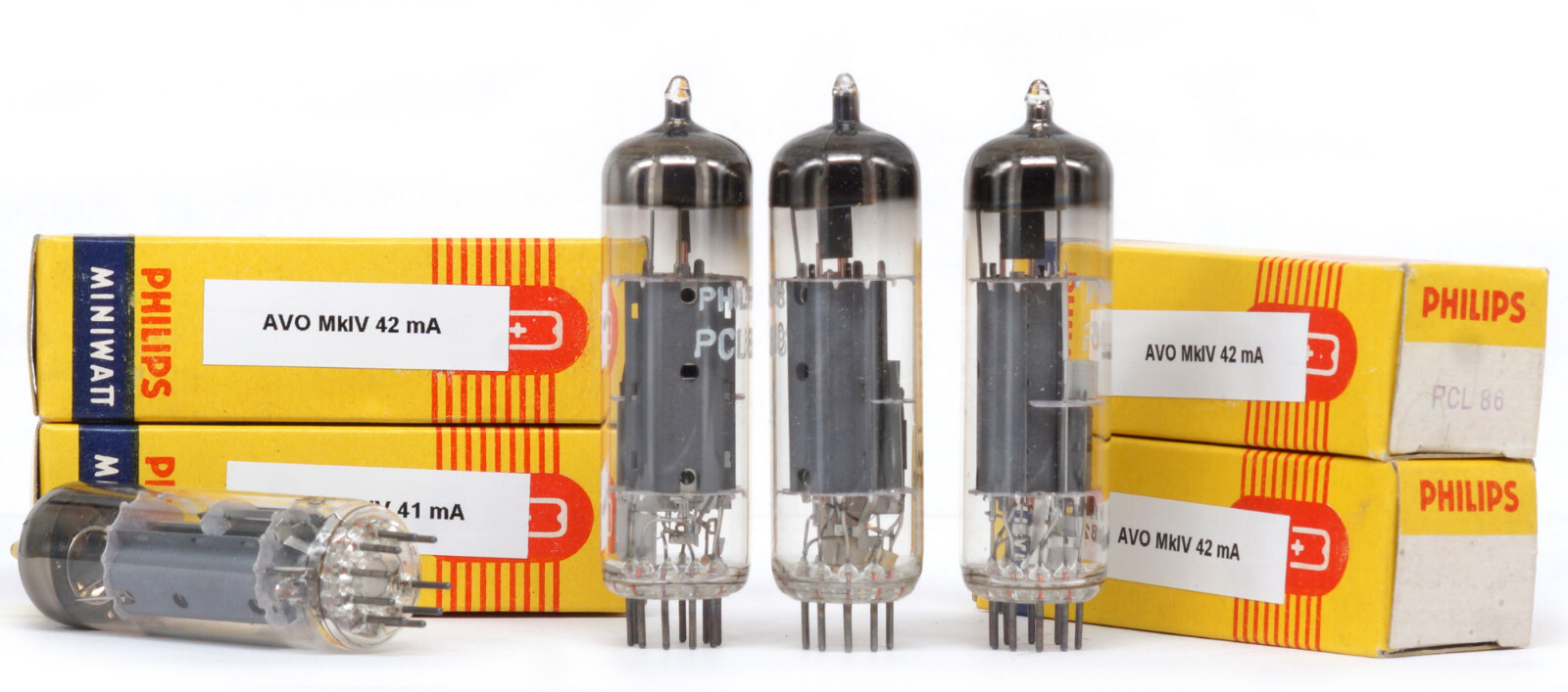 MATCHED QUAD PCL86 PHILIPS NOS GERMAN Tube Valve Lampe Röhre Valvola 진공관 真空管 电子管