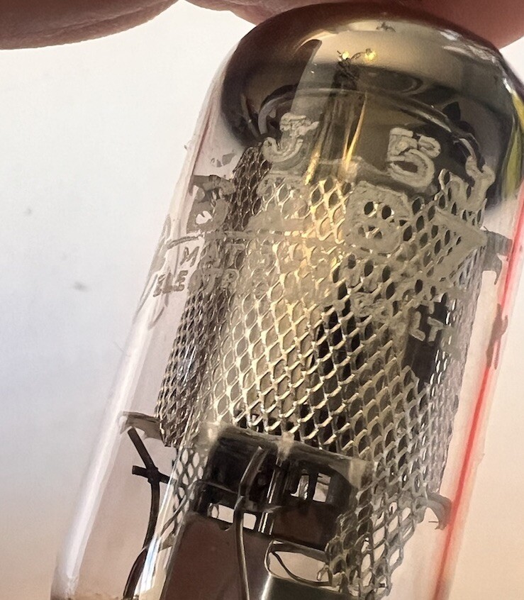 NOS Matsushita Mullard 6267 (ef86 Ef806) Mesh Screen Silver Plate O Getter