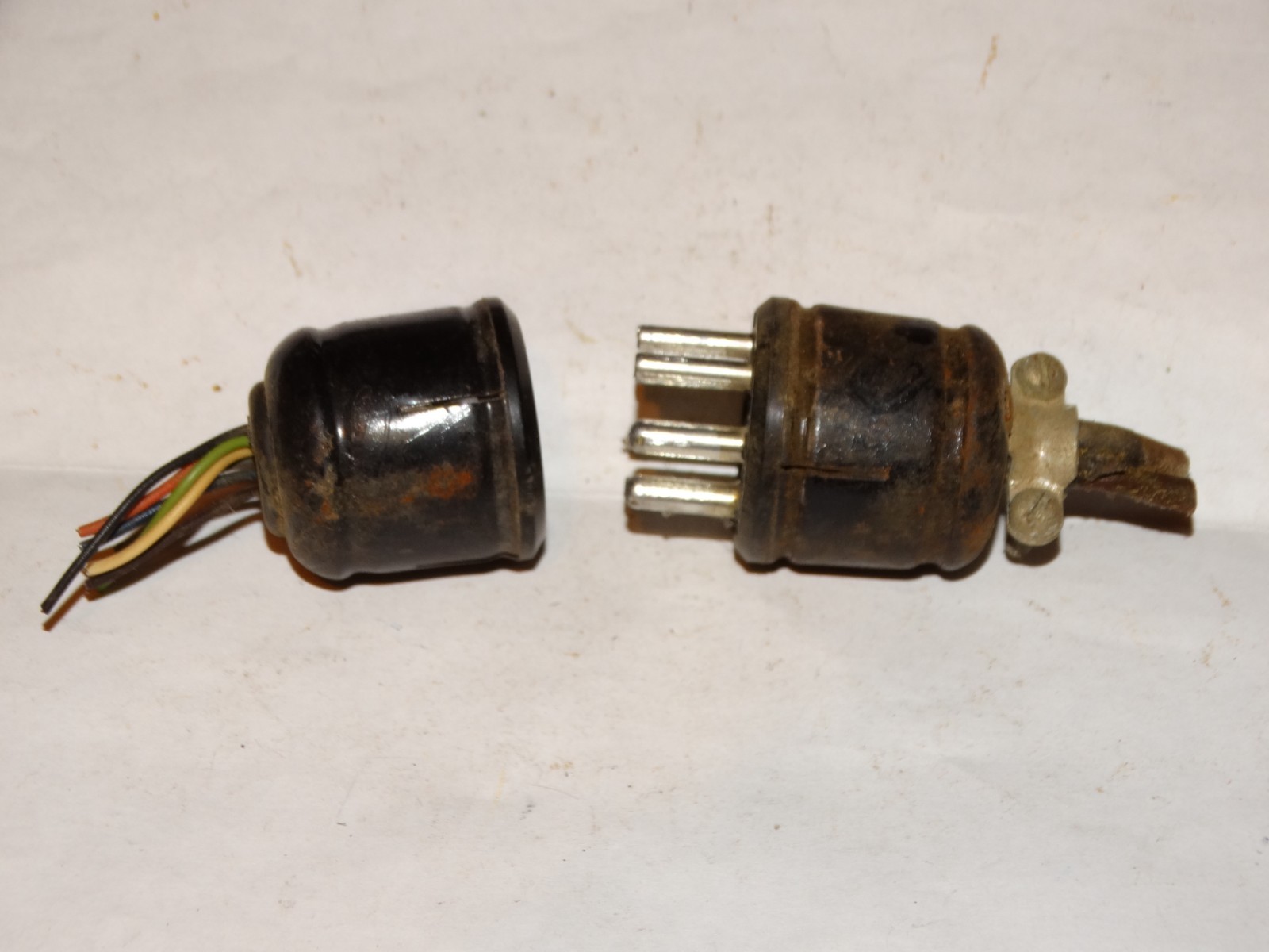 1 -Vintage 7-Pin Amphenol Cable Mount Plug Set*1male/1 female*Hammond Baldwin